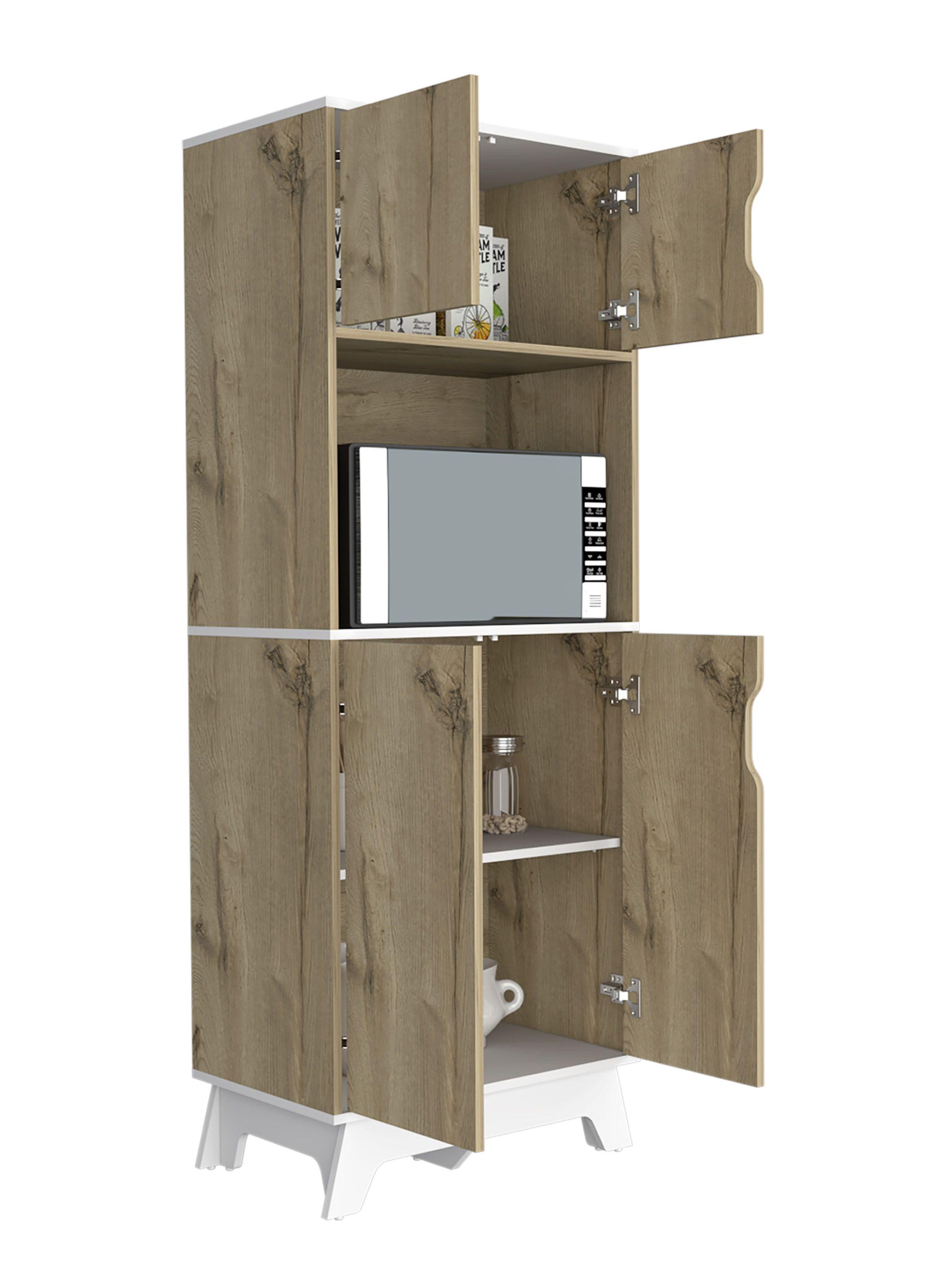 Mueble Microondas Alto Bi-Color Duna-Blanco-3