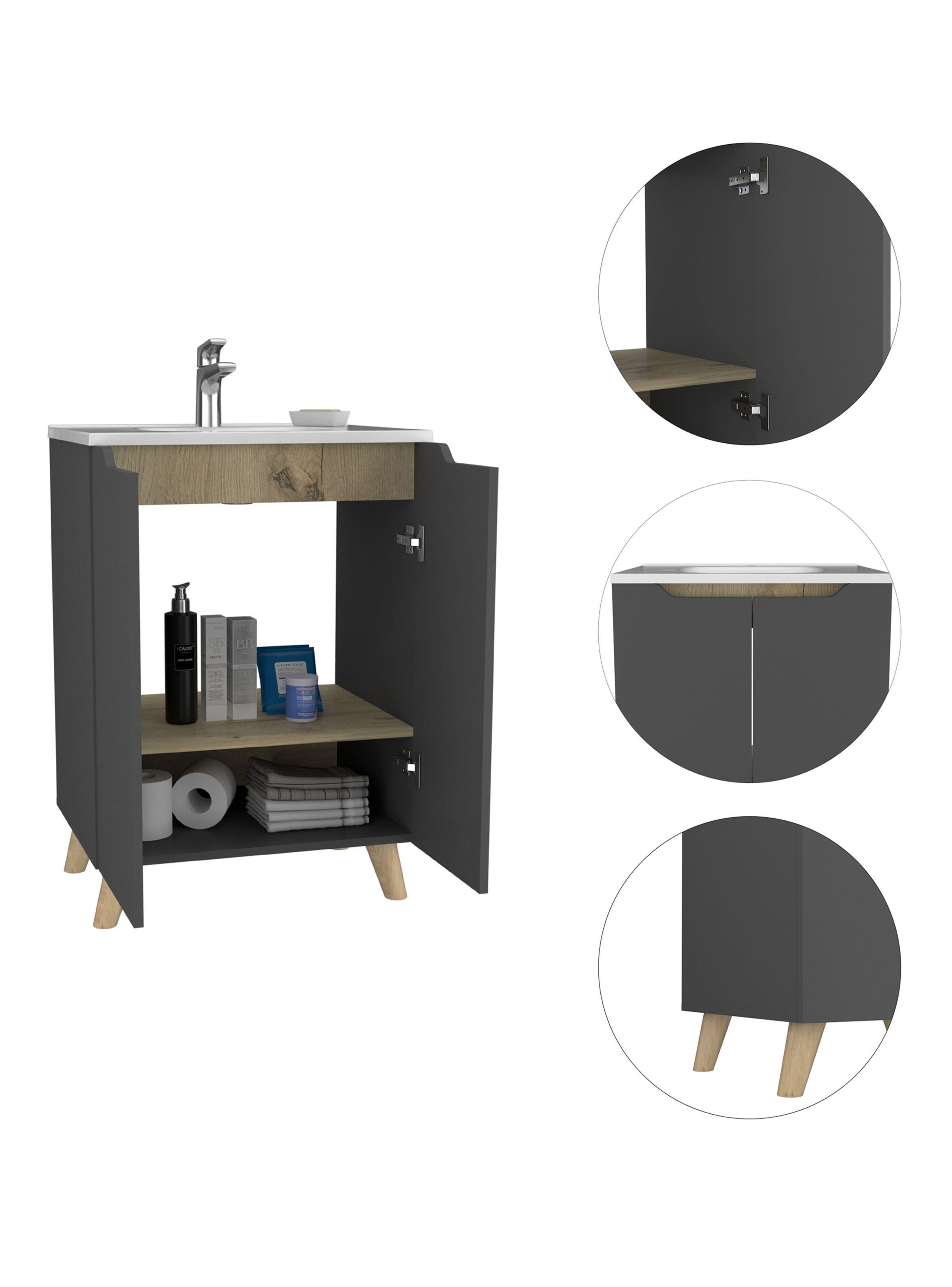 Mueble Baño a Piso con Lavamanos Laurent-3