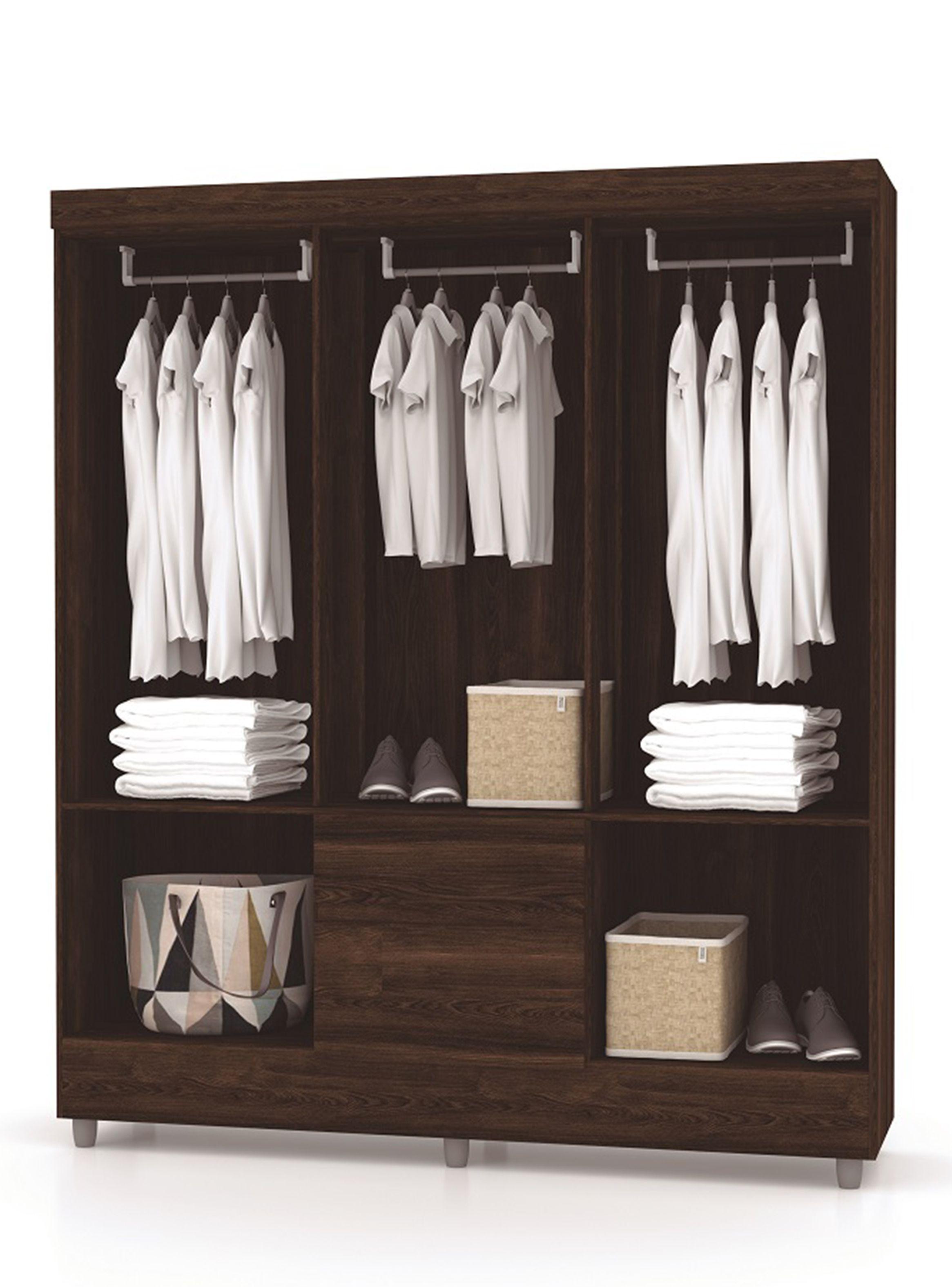 Clóset Ideal 6 Puertas 2 Cajones Tabaco-3