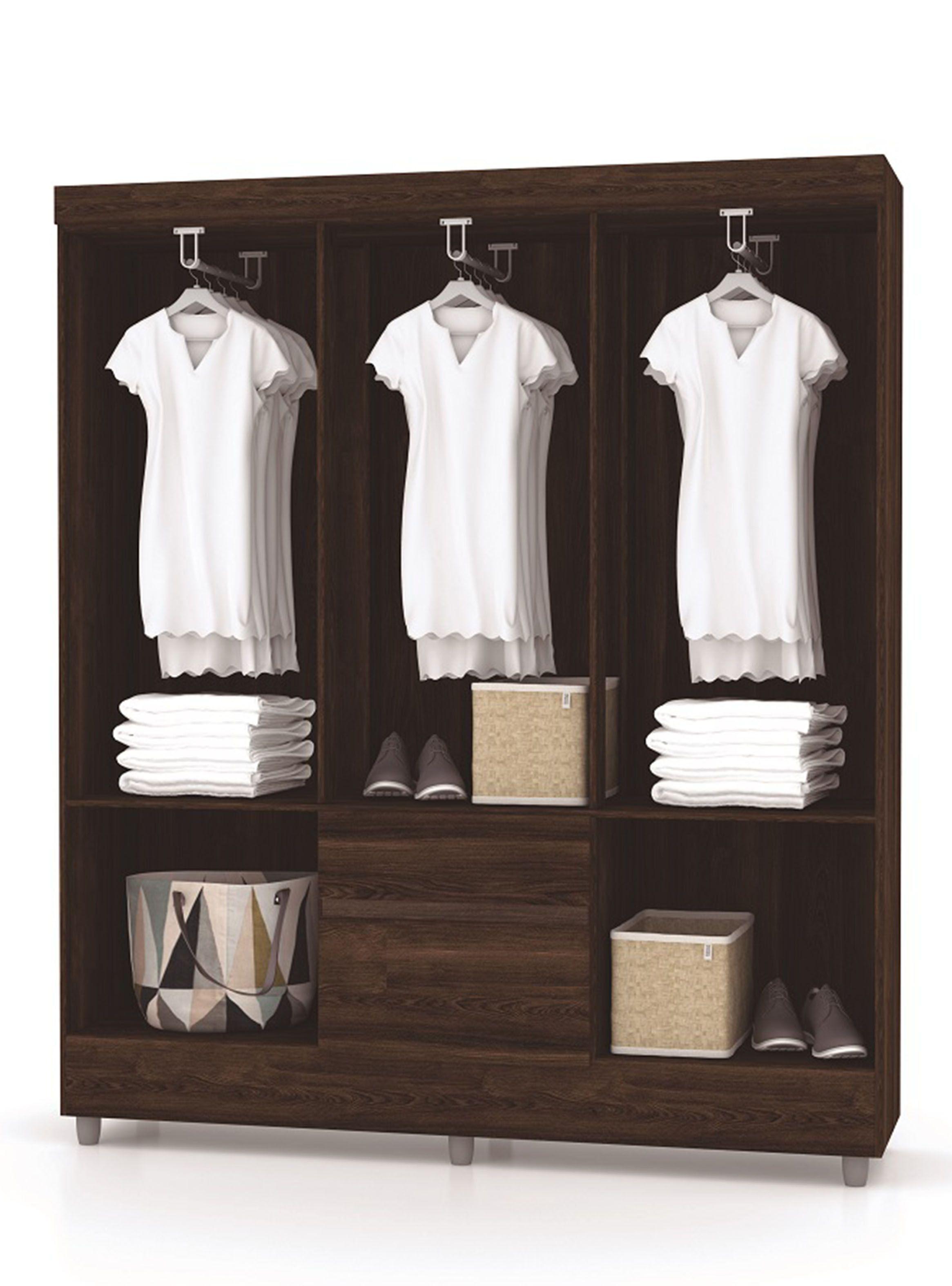 Clóset Ideal 6 Puertas 2 Cajones Tabaco-2