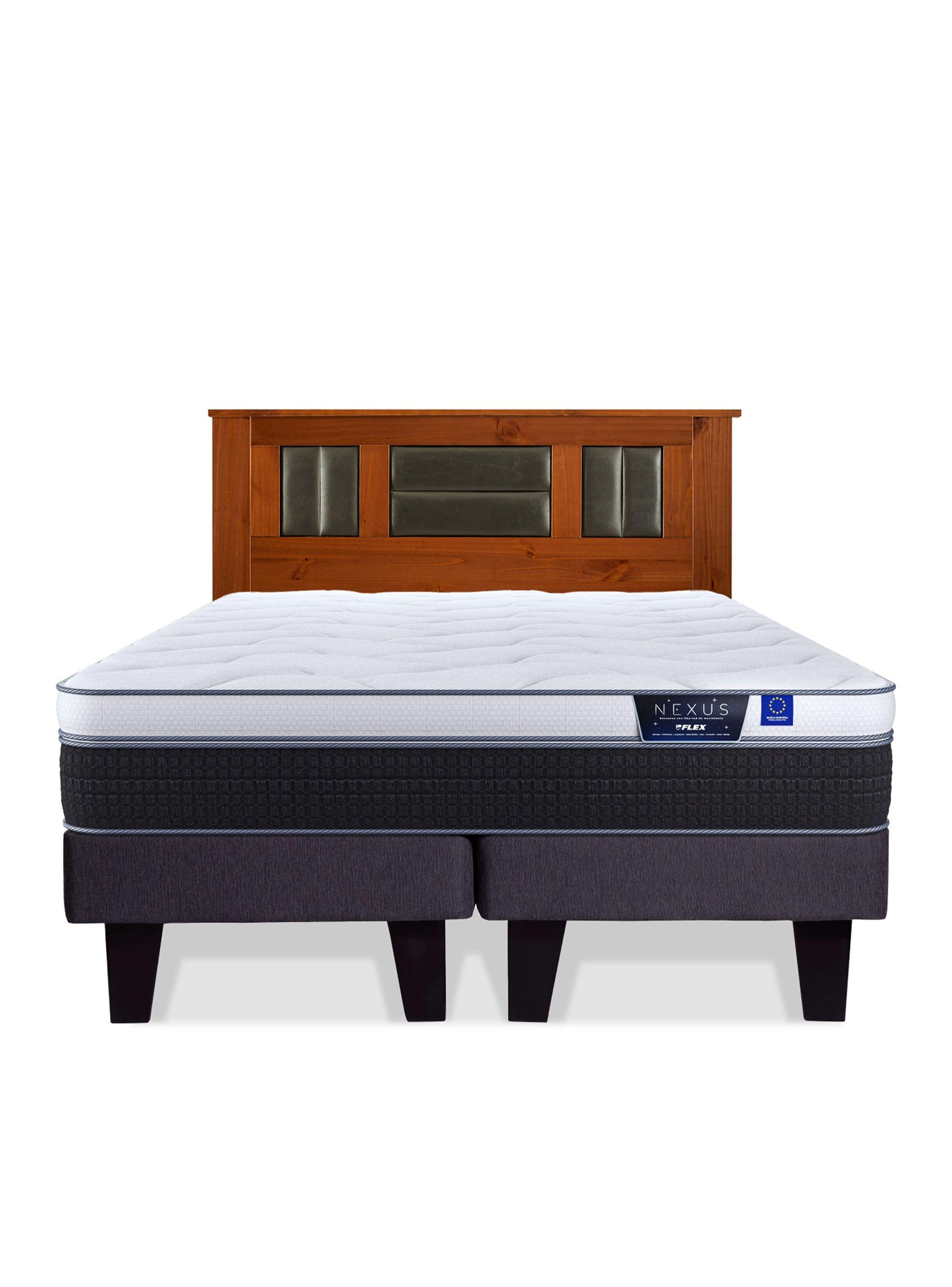 Cama Europea Nexus 2 Plazas Box Base Dividida + Respaldo Lorraine-2
