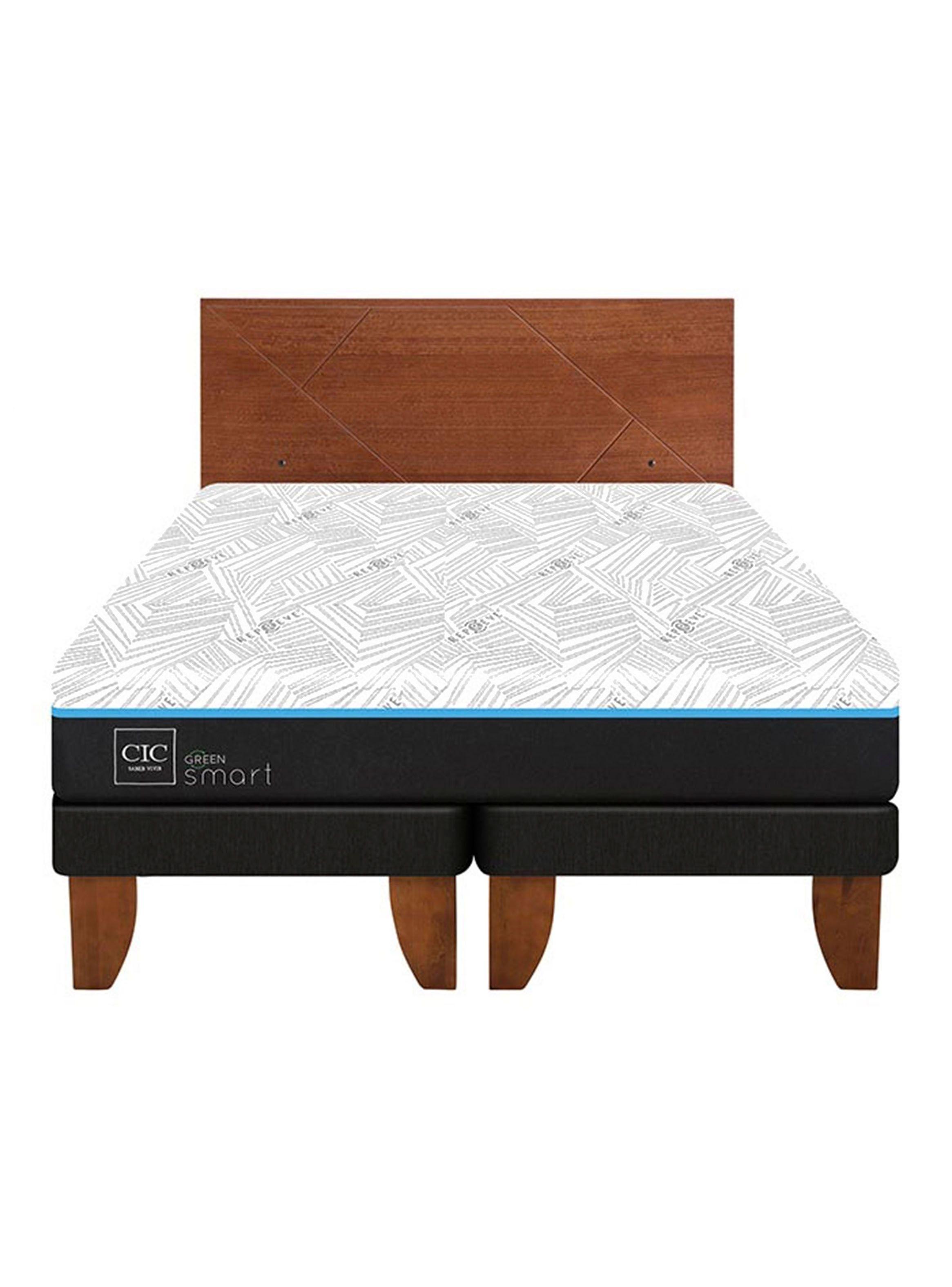 Cama Europea Green Infinity 2 Plazas Base Dividida + Respaldo Villarrica-2