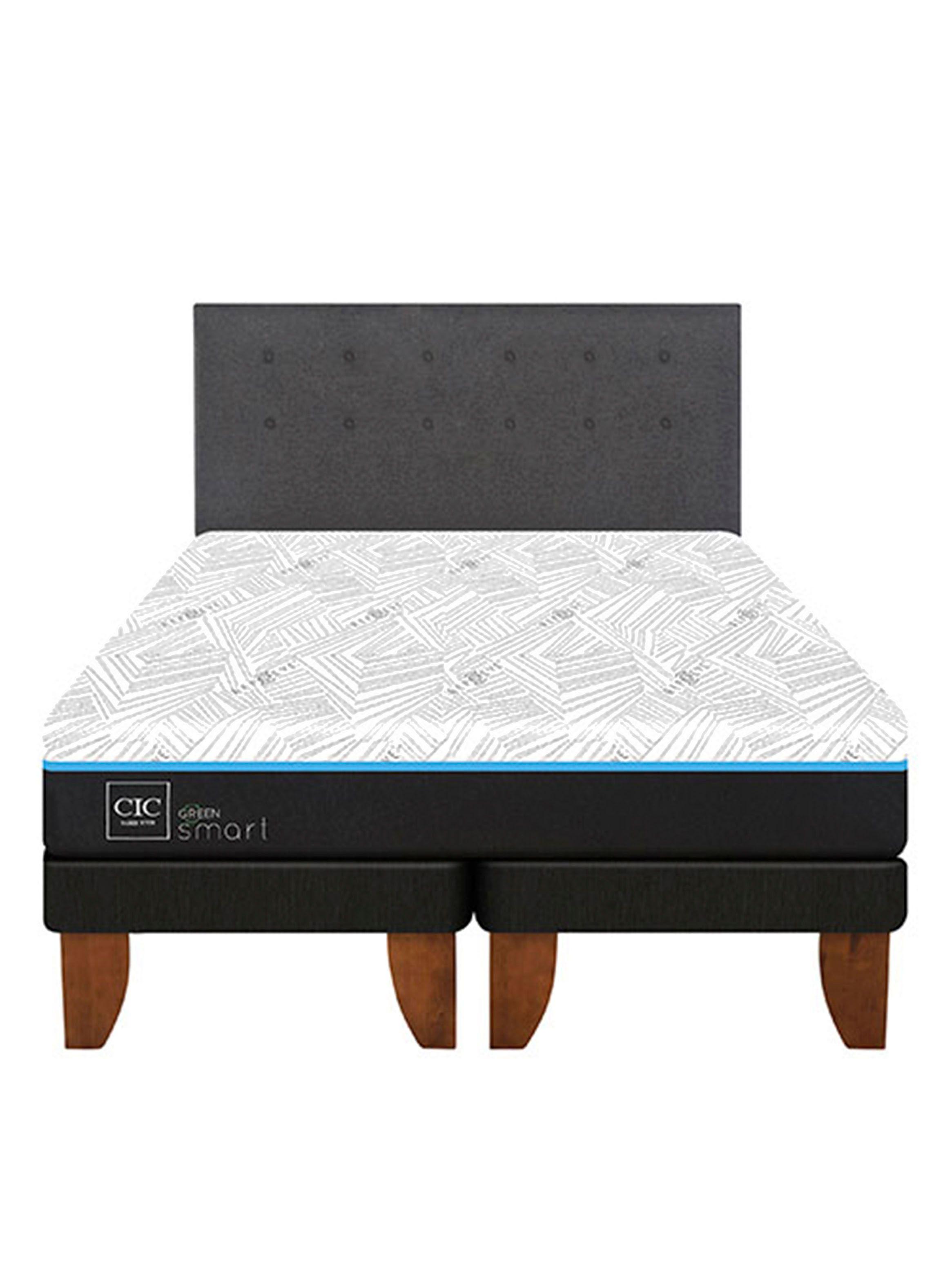 Cama Europea Green Infinity King + Respaldo Eufrates-2