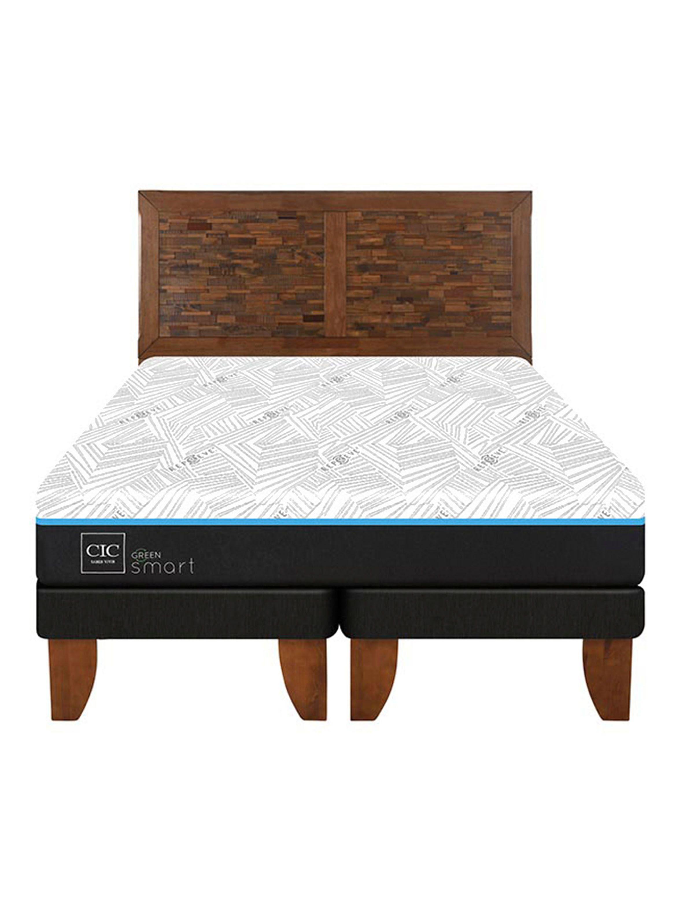 Cama Europea Green Infinity 2 Plazas Base Dividida + Respaldo Antique-2