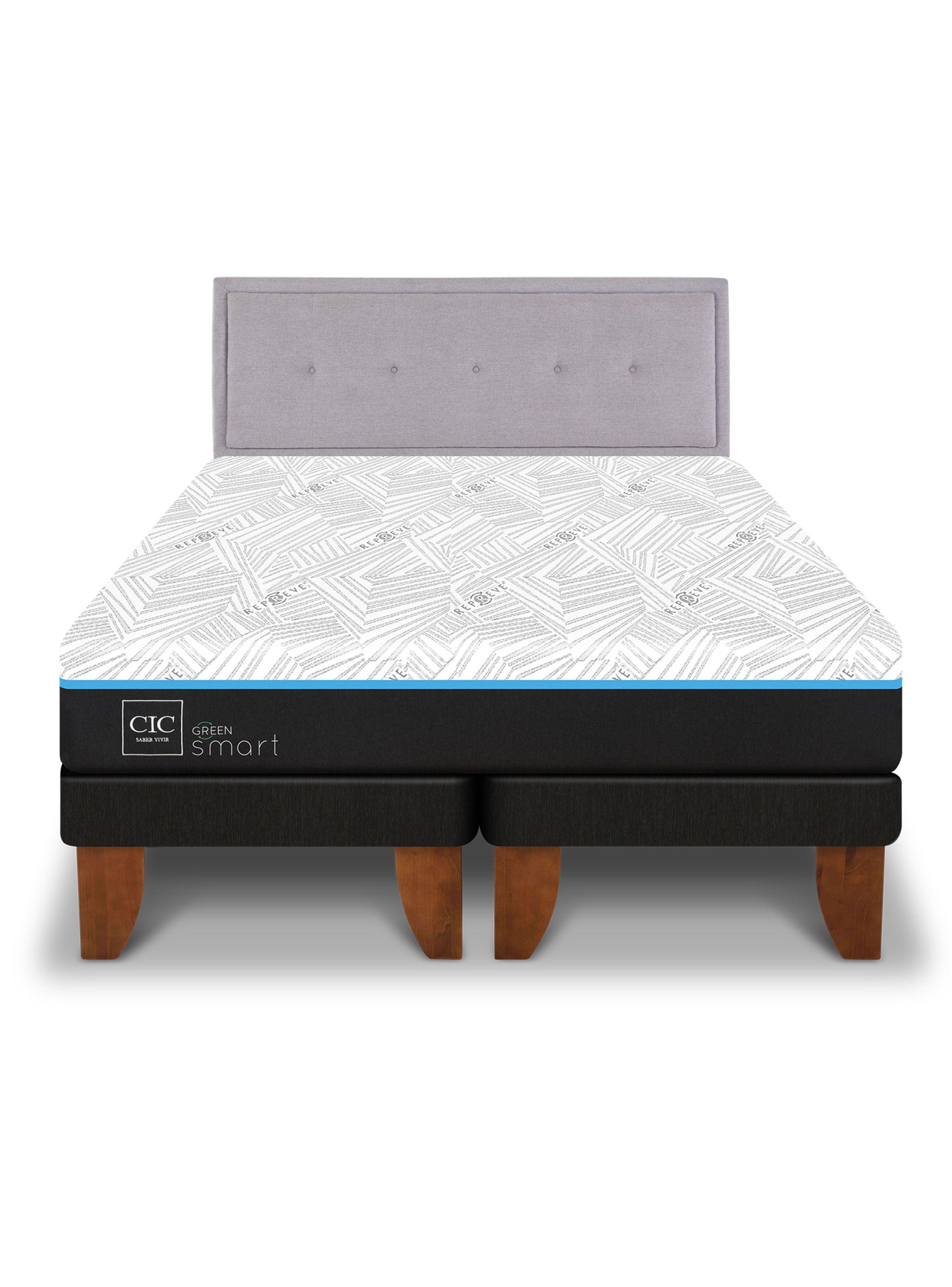 Cama Europea Green Infinity 2 Plazas Base Dividida + Respaldo Ganges-2