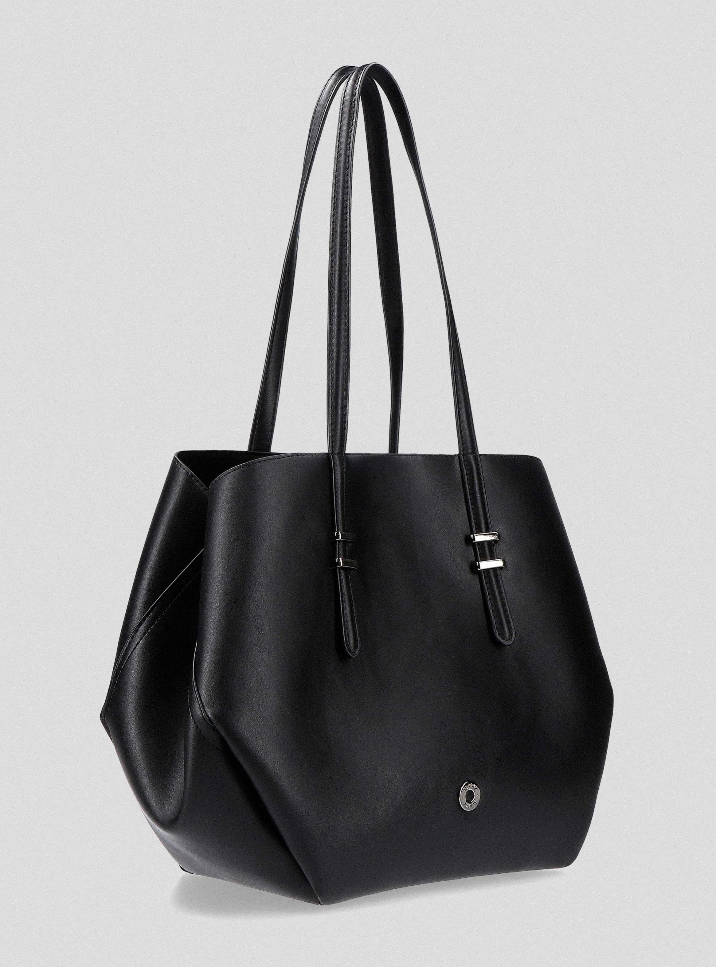 Cartera Totebag Efecto Cuero Fluído-3