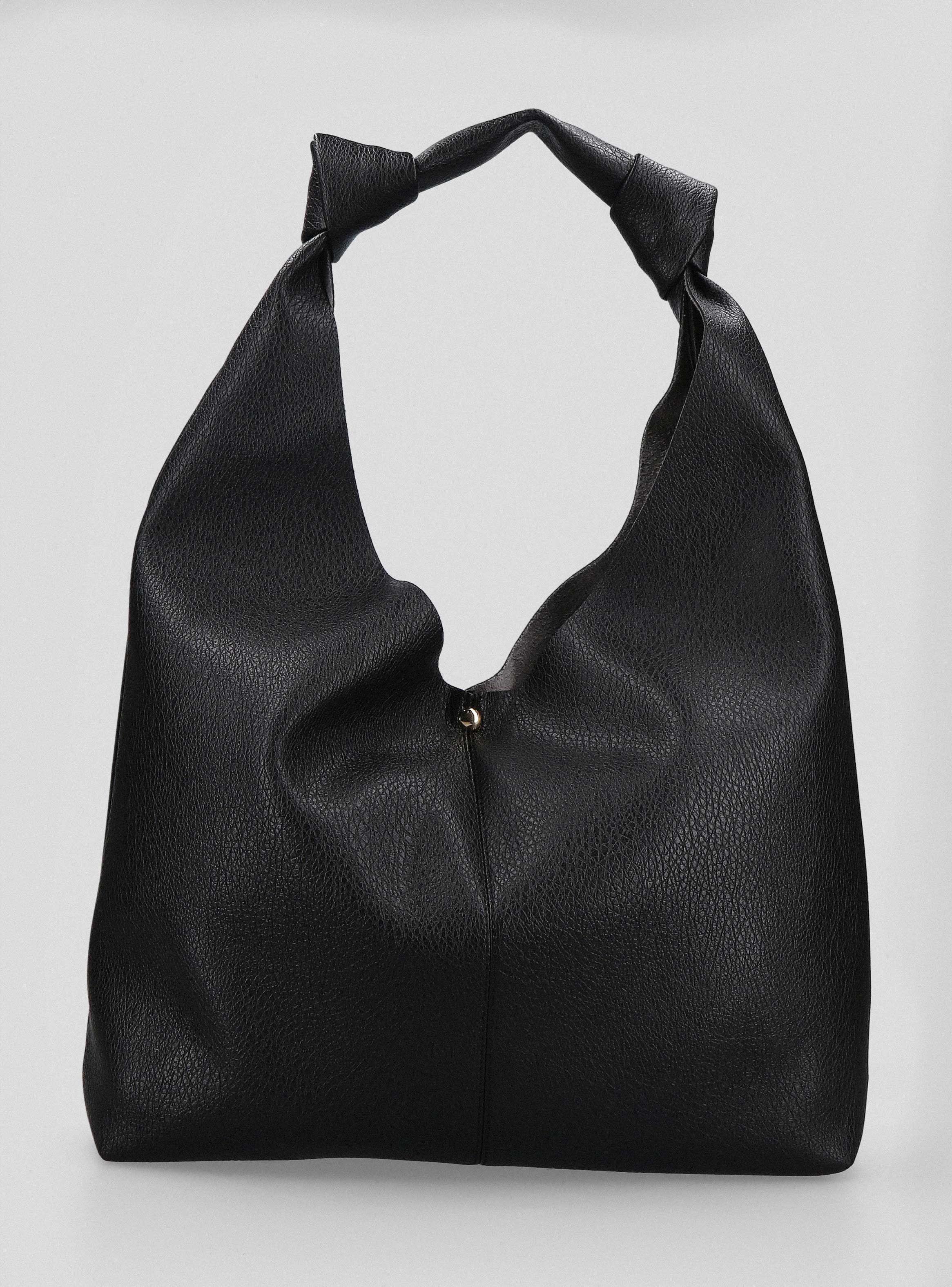 Cartera Totebag Efecto Cuero con Nudos-4