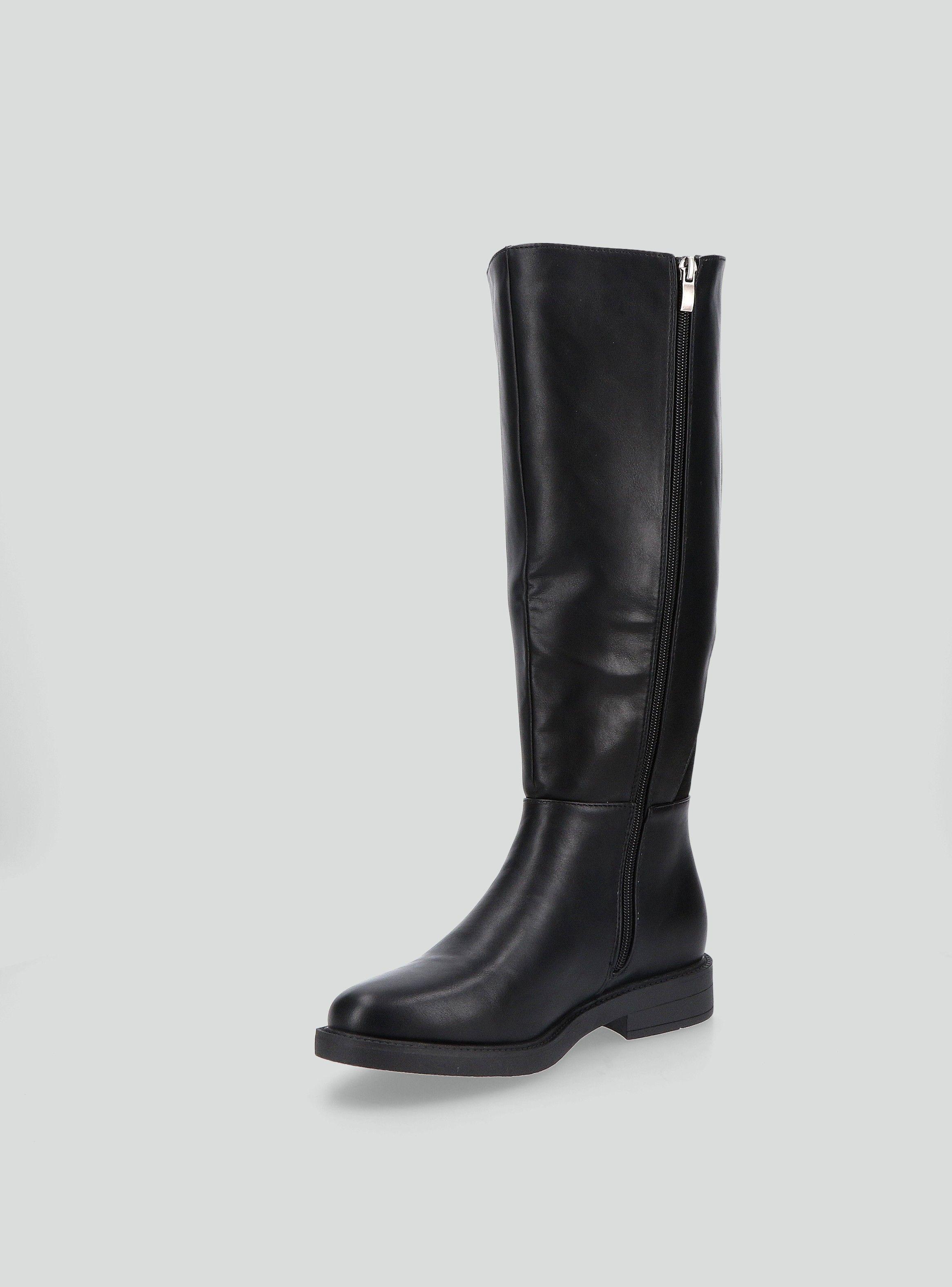 Bota Larga Mix Materiales Mujer-2