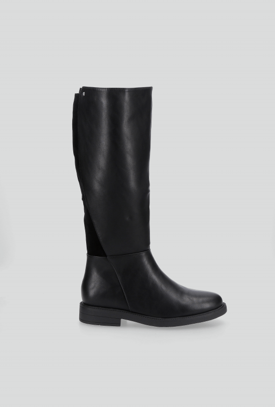 Bota Larga Mix Materiales Mujer-4