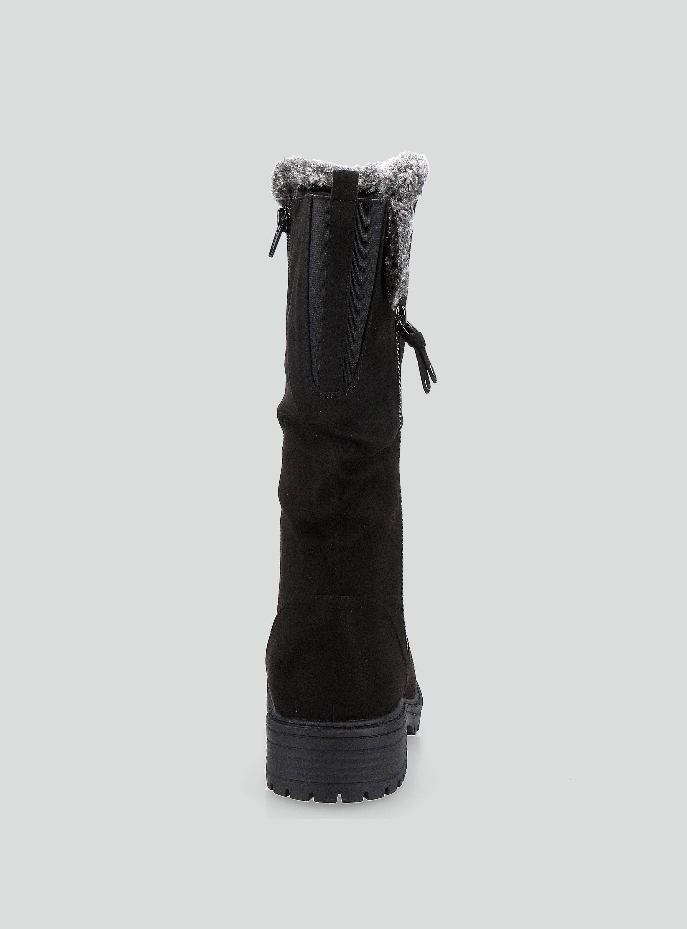 Bota Larga Efecto Pelo Mujer-2