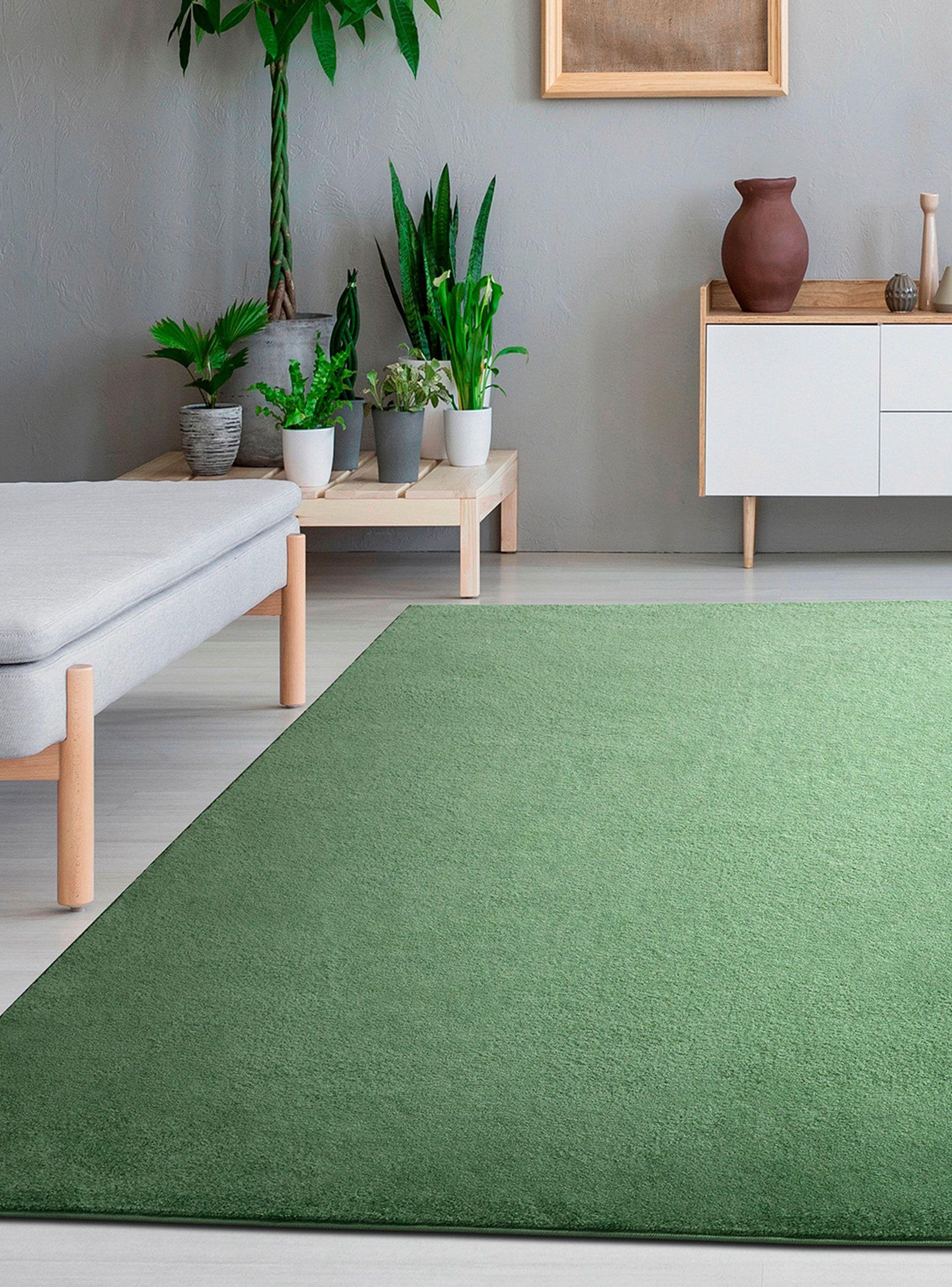 Alfombra Living-Comedor 160 x 210 cm Florida Verde Liso-5