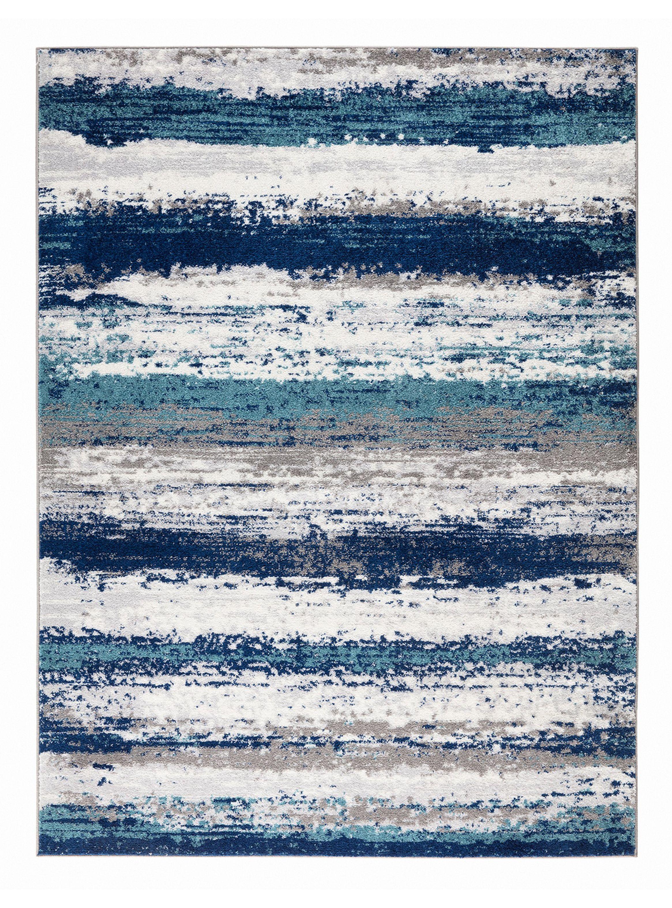 Bajada de Cama Florida 60 x 90 cm Azul-0