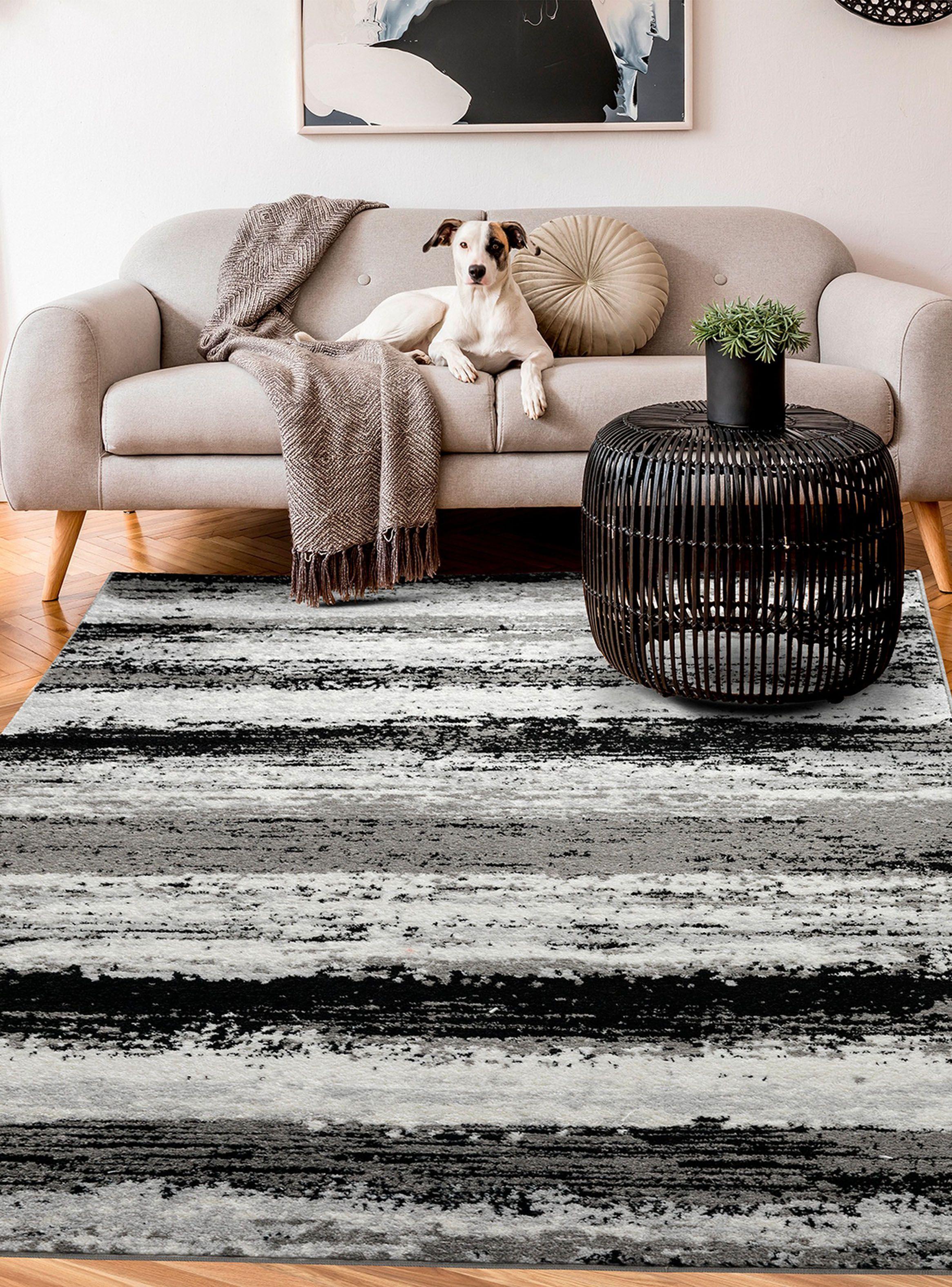 Alfombra Living-Comedor 160 x 210 cm Florida Gris Texturas-2