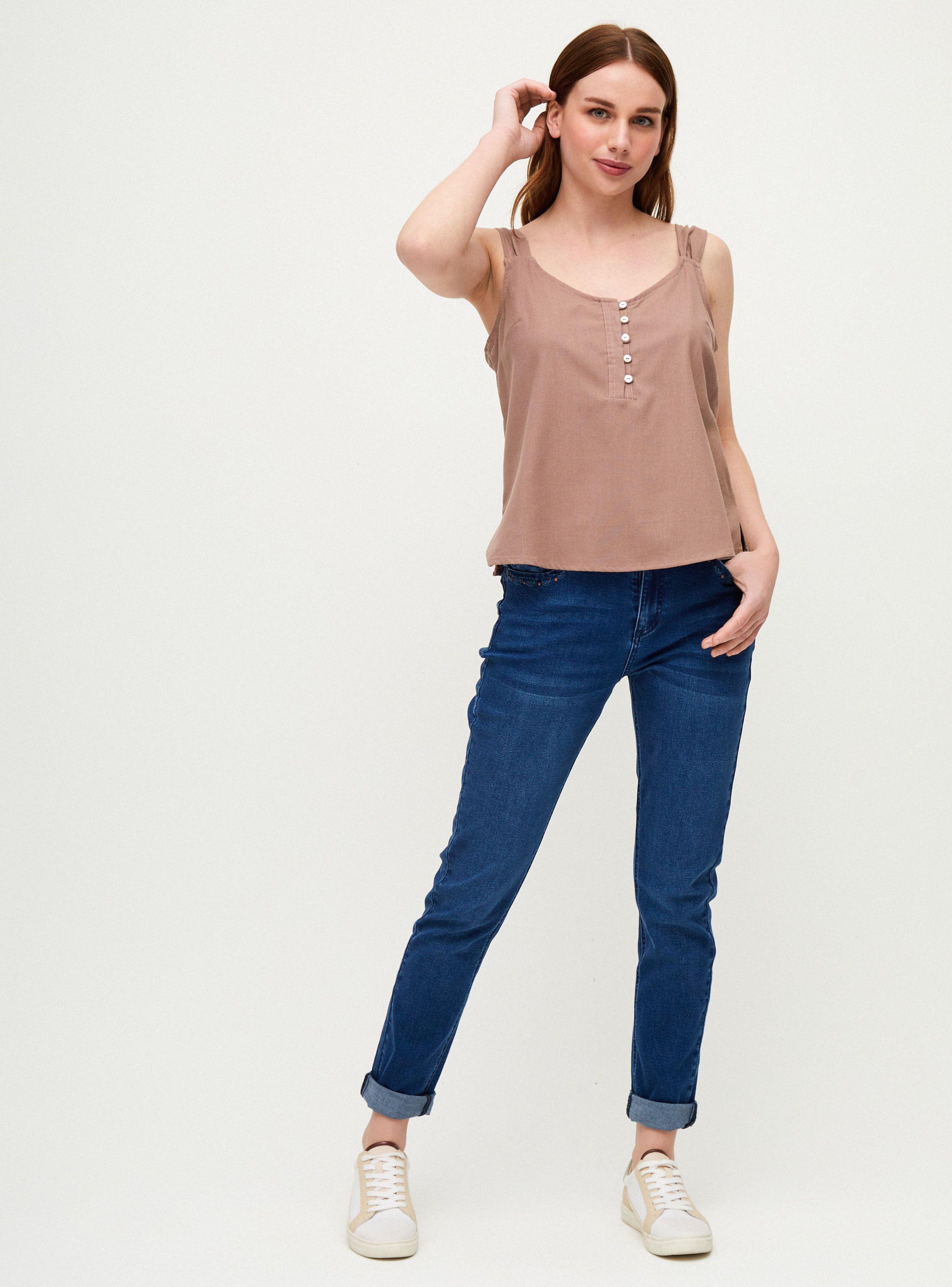 Blusa sin Mangas Botones-3