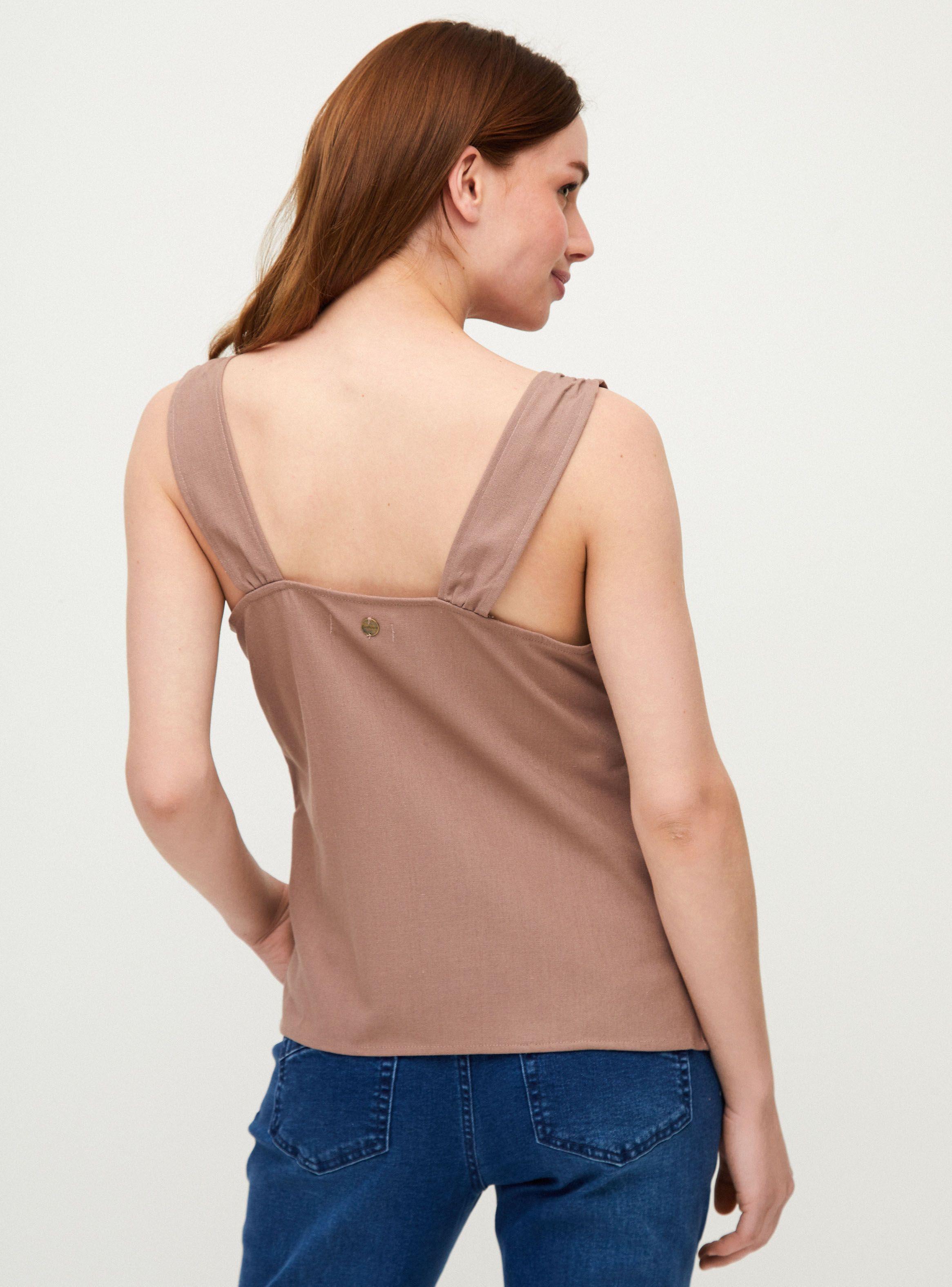 Blusa sin Mangas Botones-1