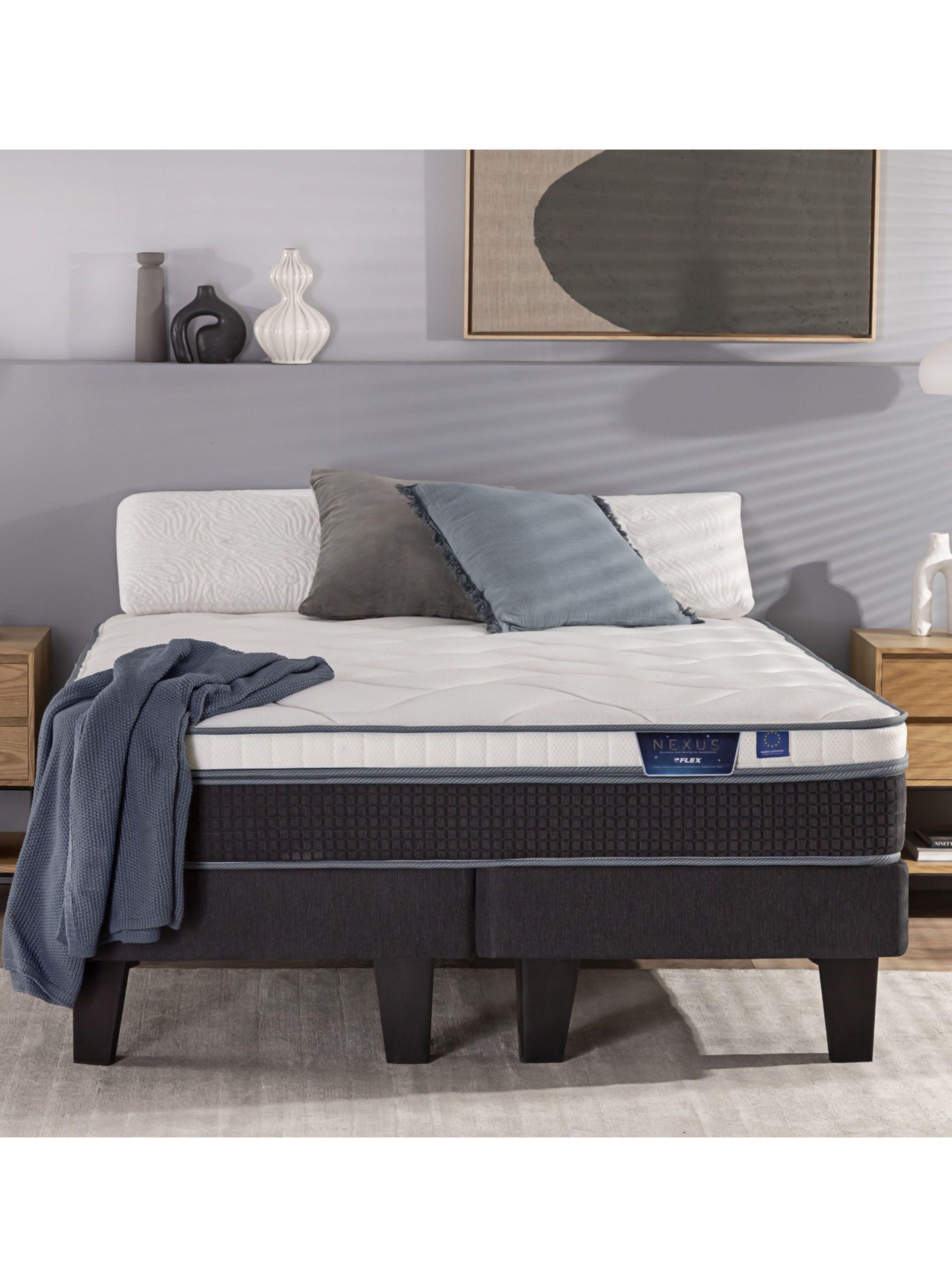 Cama Europea Nexus 1.5 Plazas Box + Respaldo Modern-5