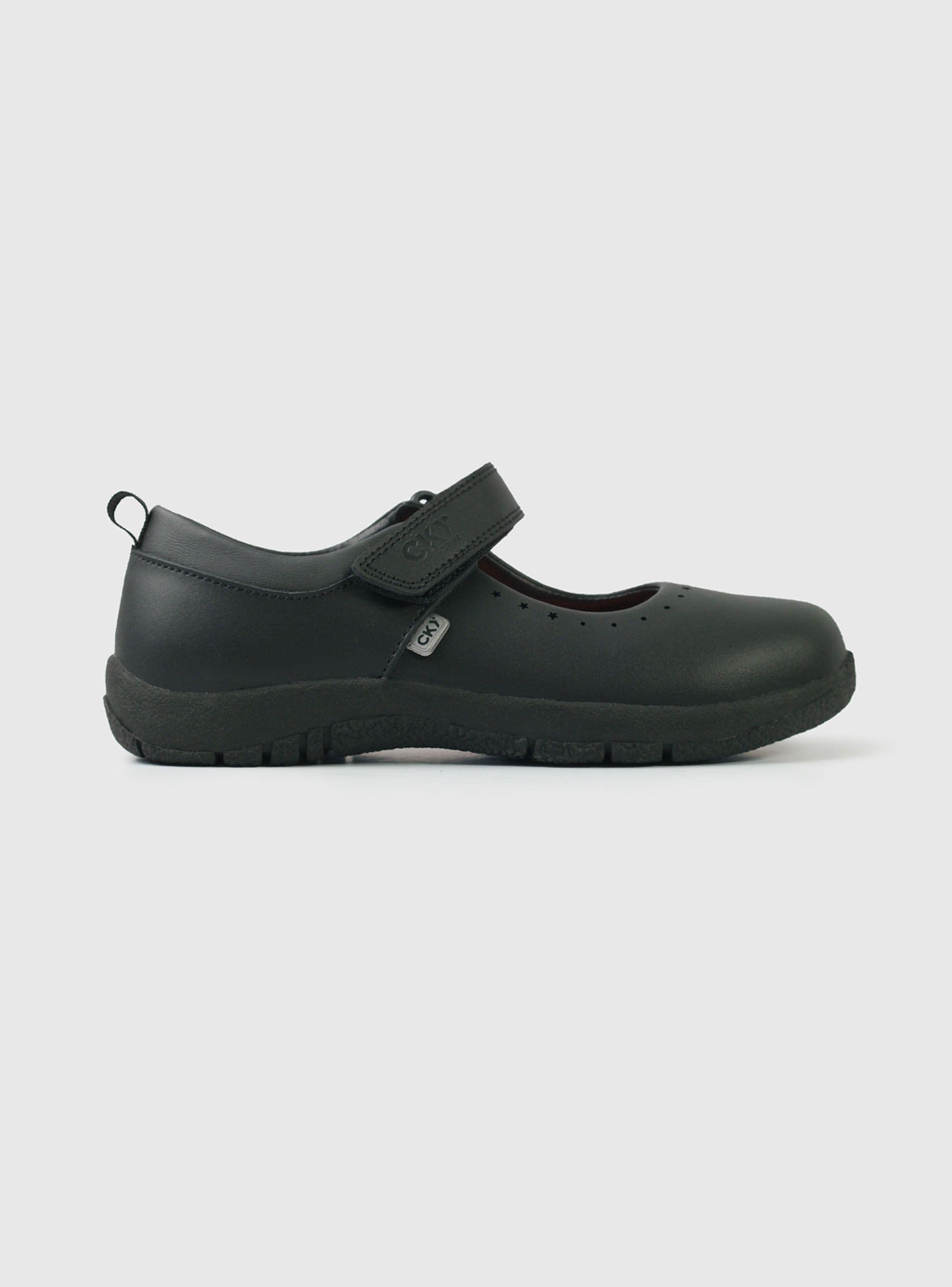 Zapato Escolar Reina Cuero con Velcro de Niña-0