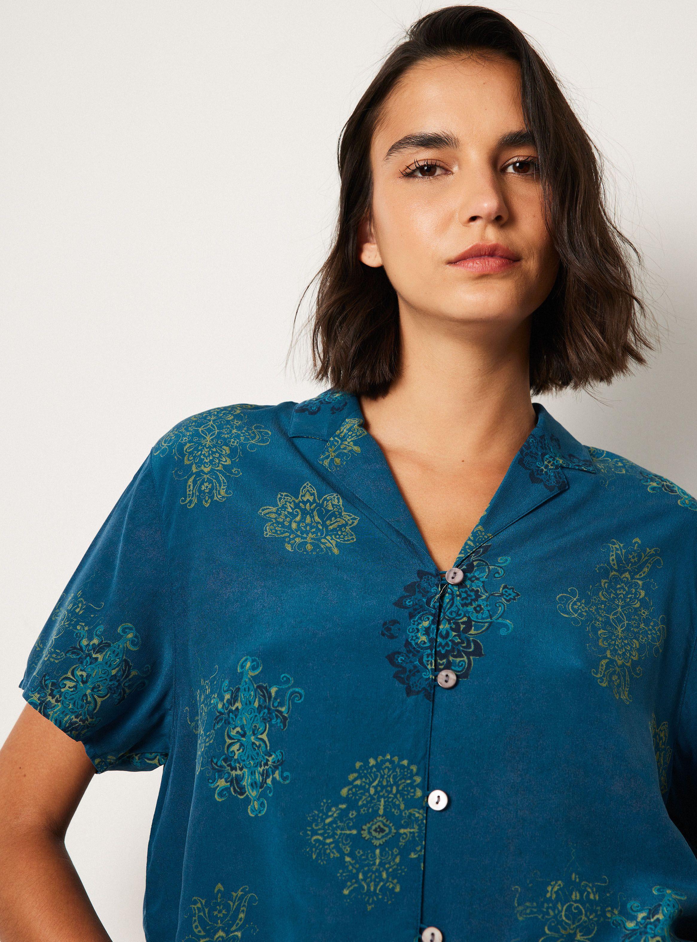 Blusa Lm Amanda S Azul L-2