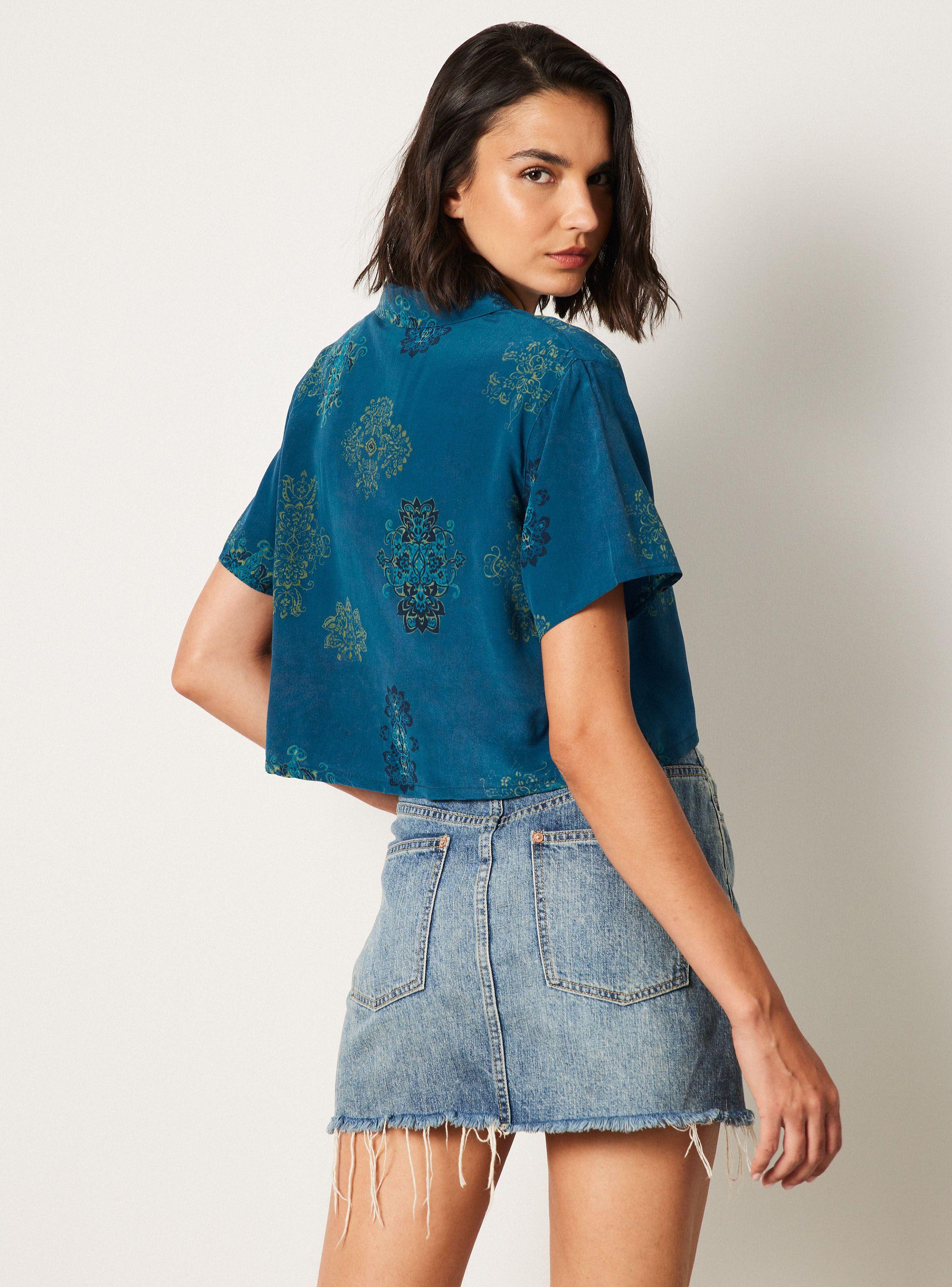 Blusa Lm Amanda S Azul L-1