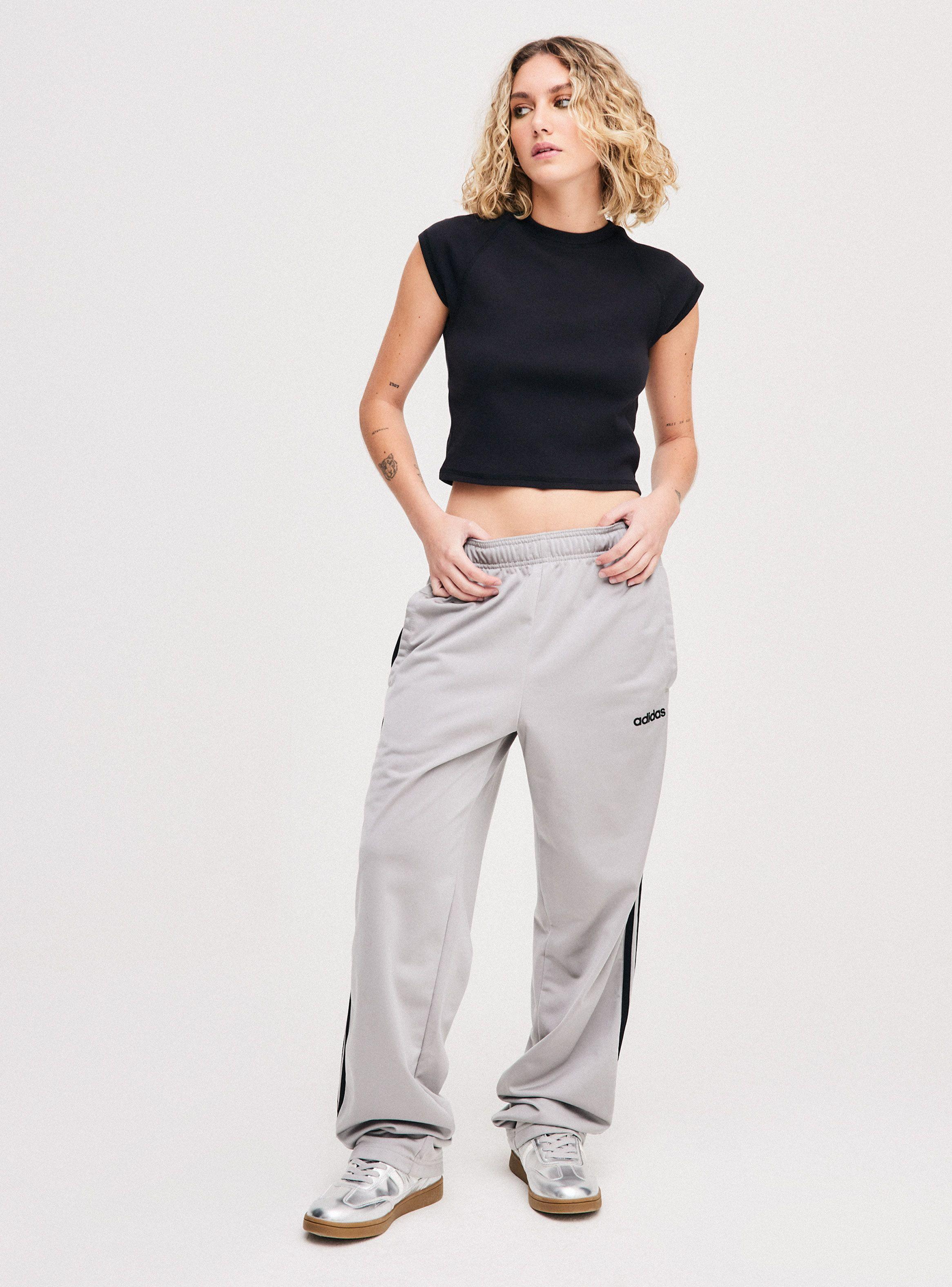 Pantalón de Buzo Elástico Adidas Gris-3