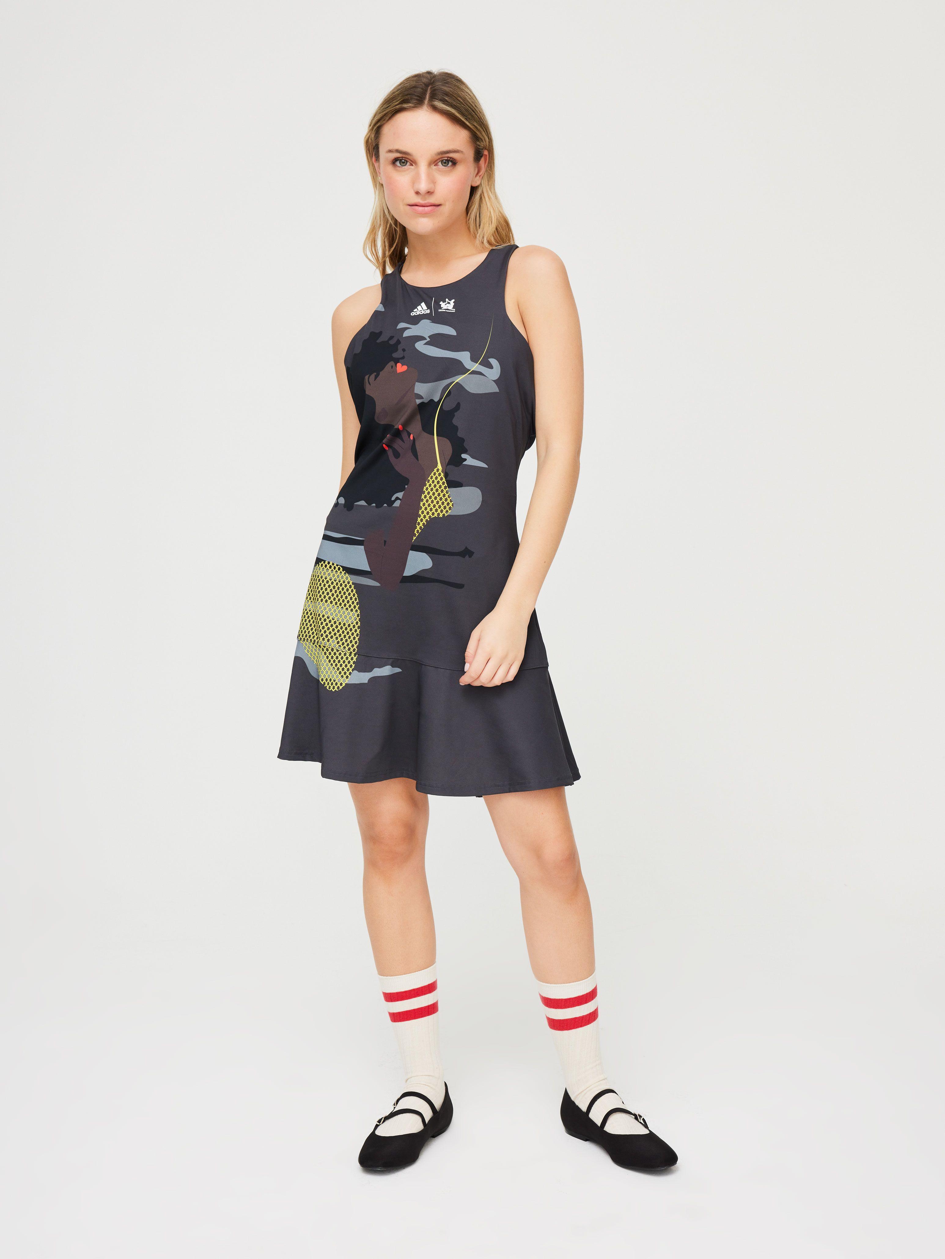 Vestido Vintage District Adidas Gris-2