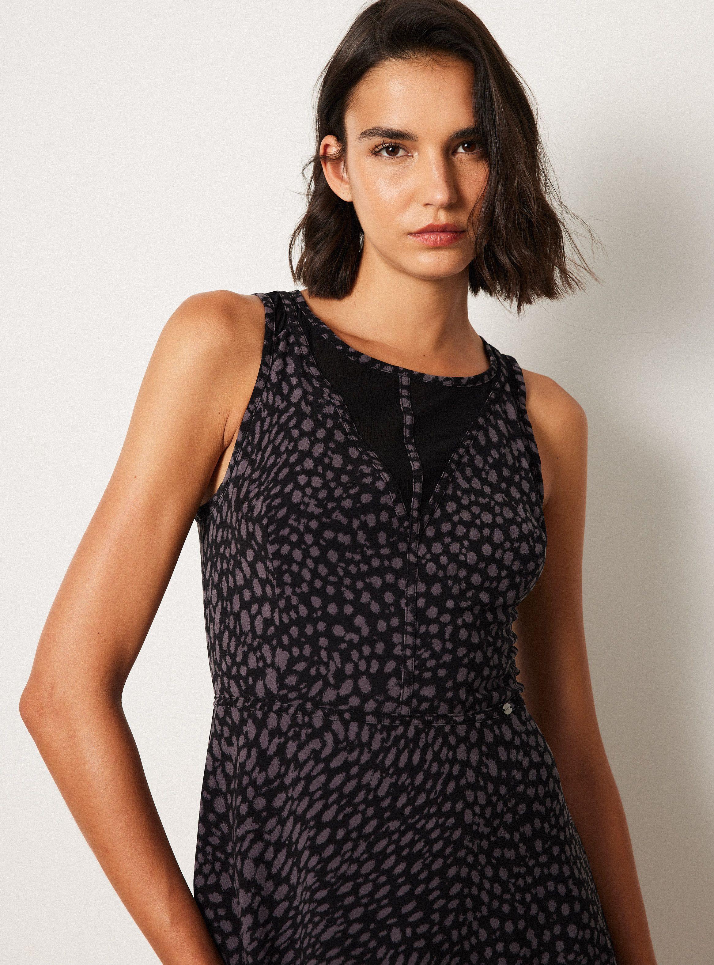 Vestido Guess Gris Animal Print Talla M-2
