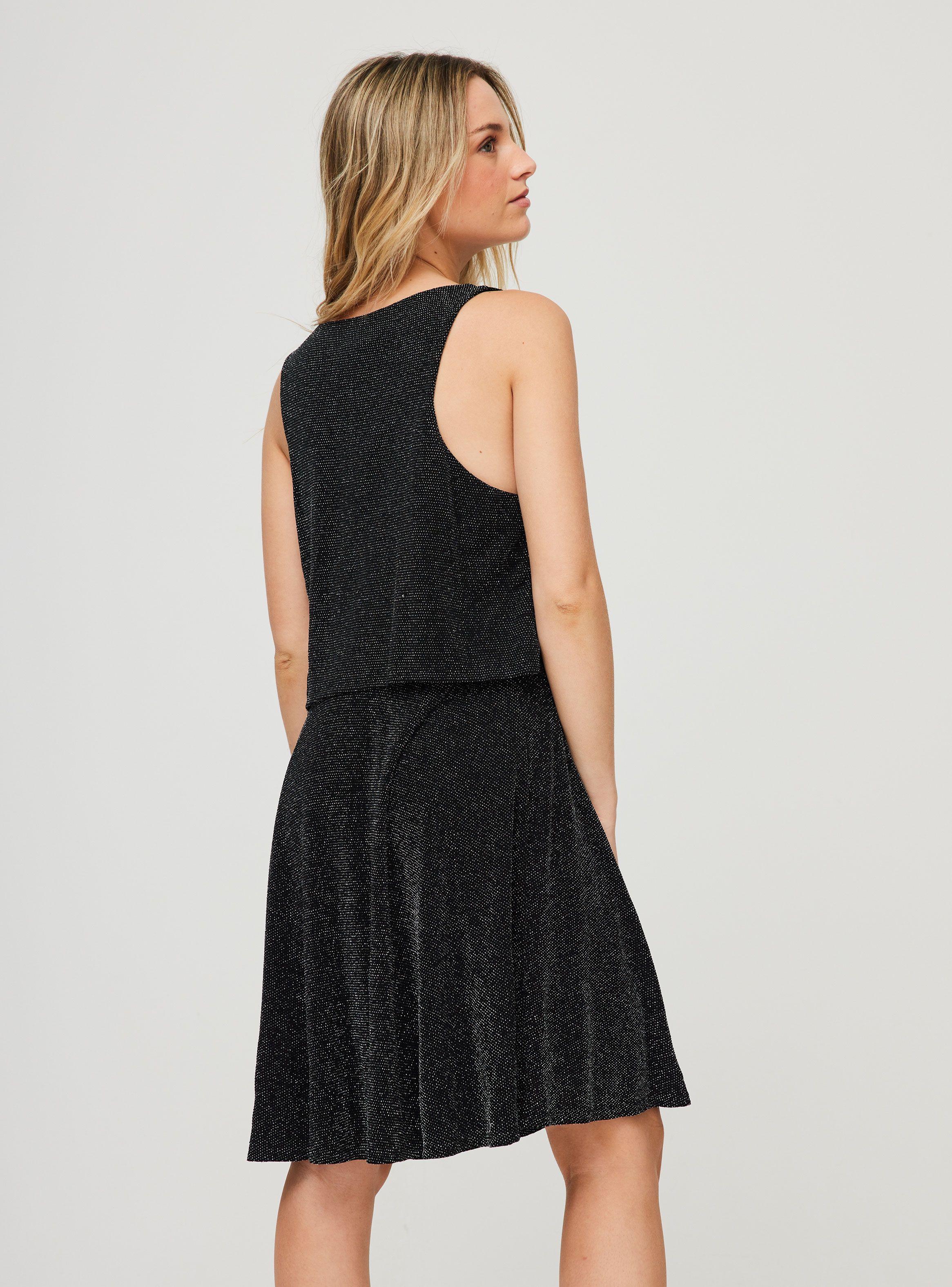 Vestido Express Negro Brillo Talla Ll-1