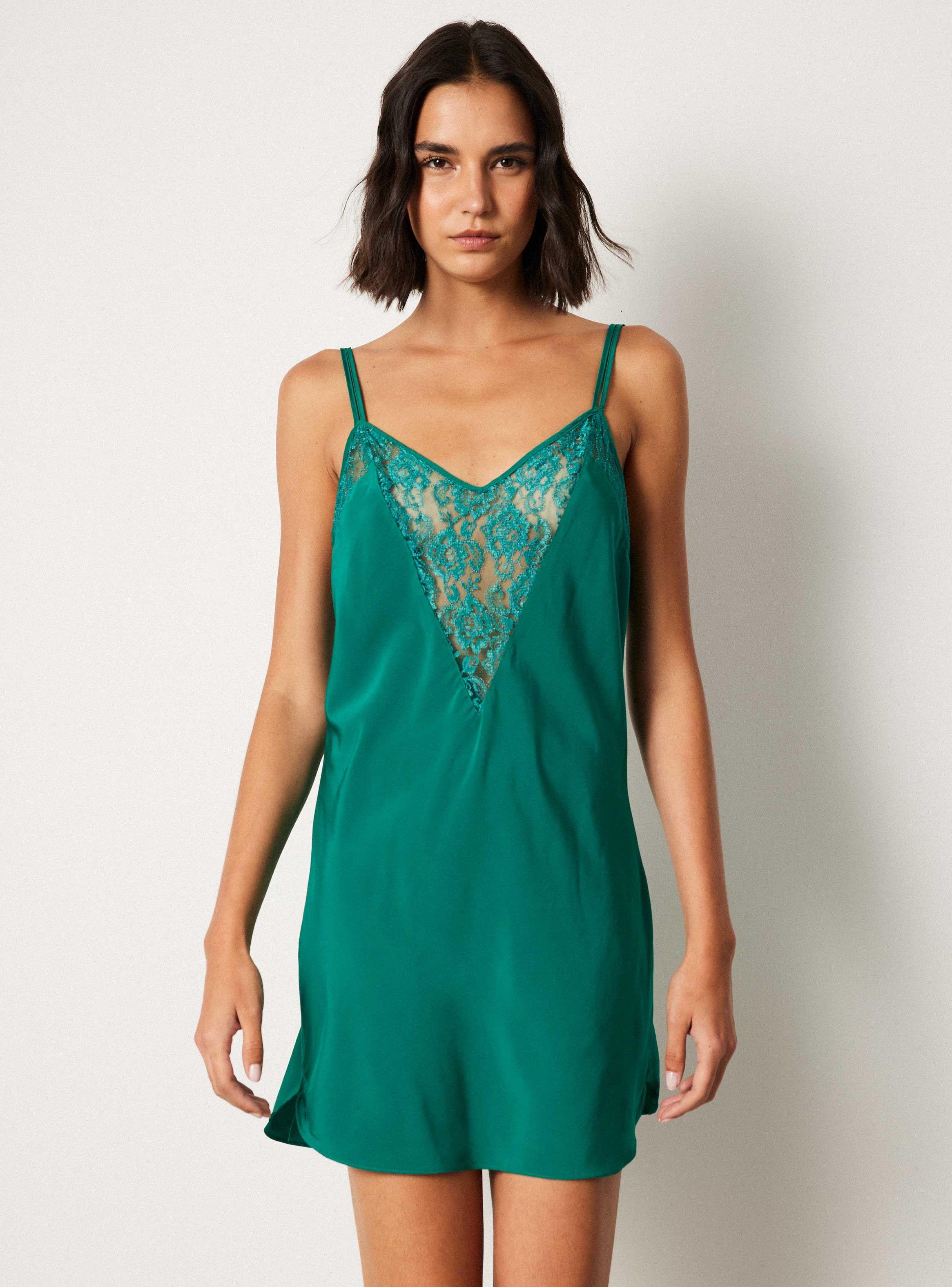 Vestido Victorias Secret Verde Talla M-0
