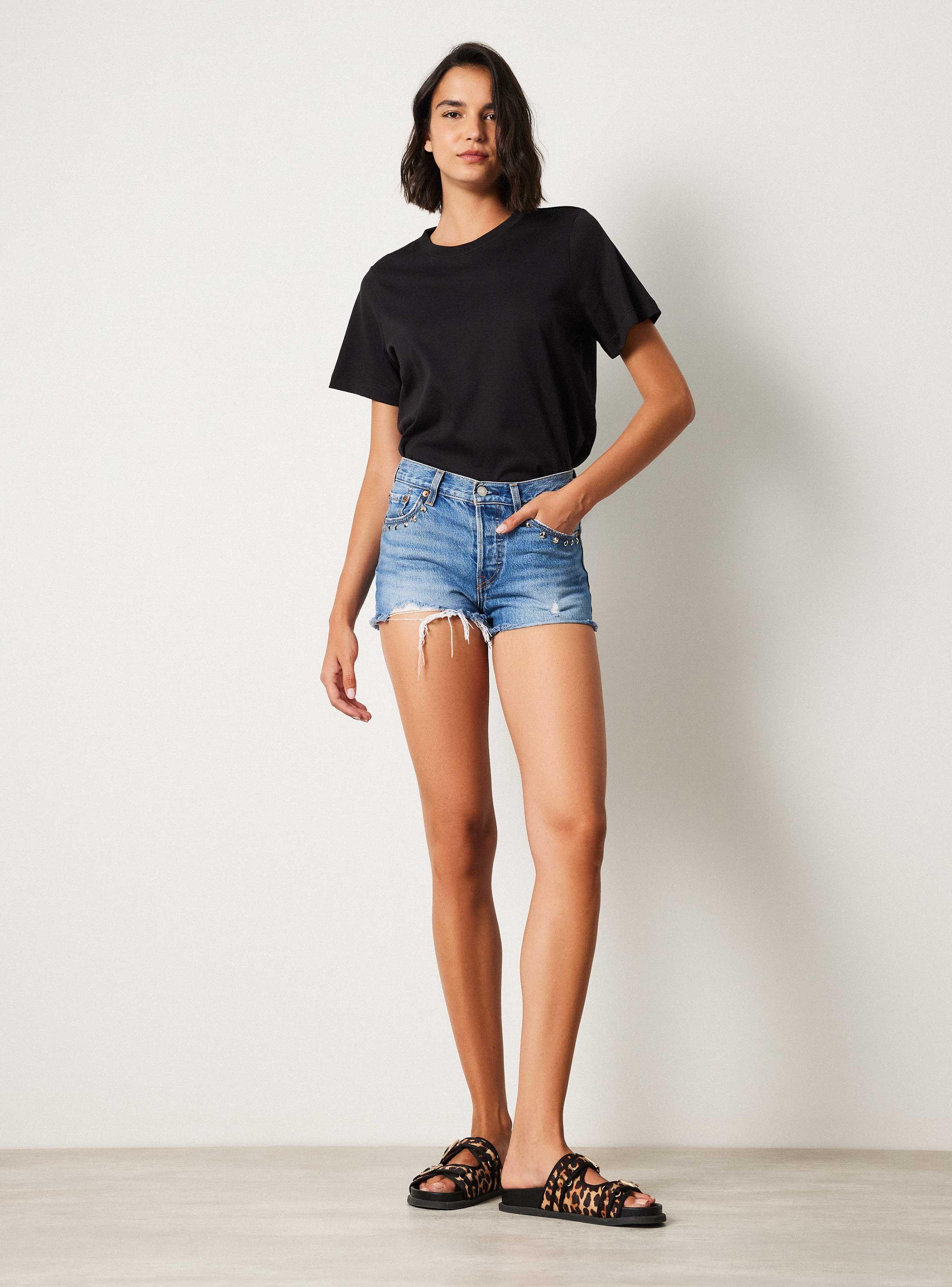 Short Corto Lovemade Levis Denim Azul-3