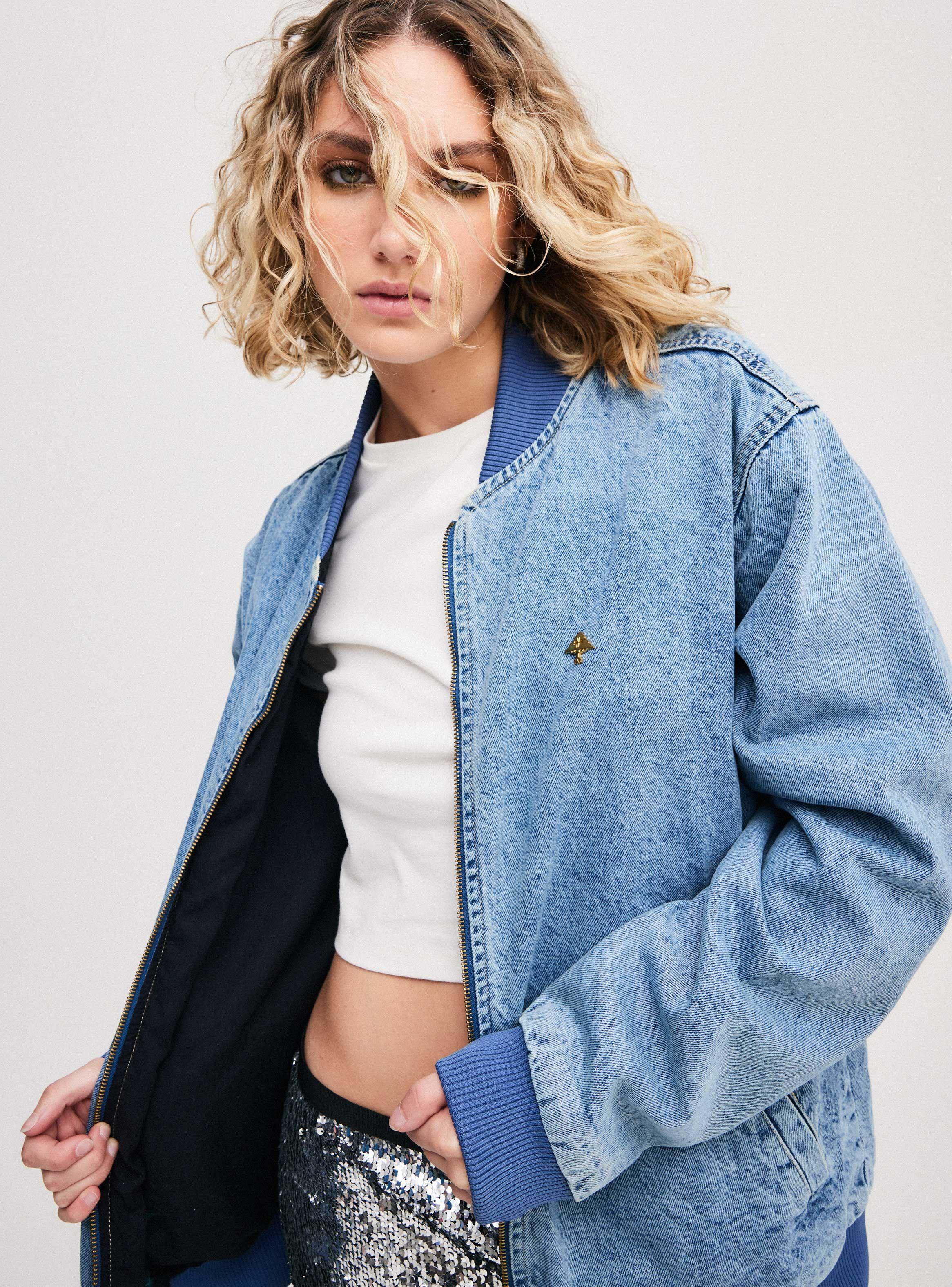 Chaqueta Denim Jacket Lrg Azul Talla M-2