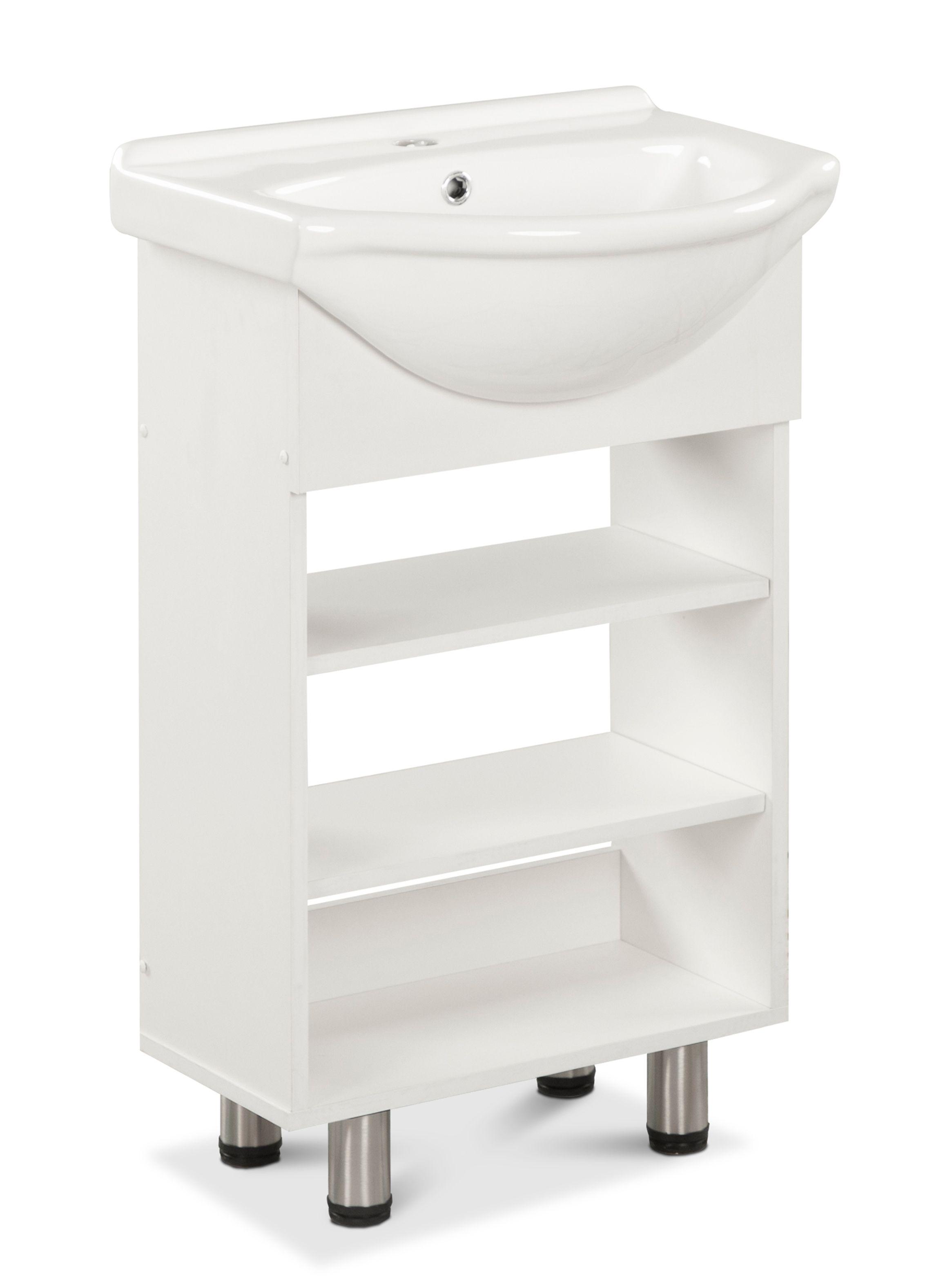 Vanitorio Cannes 50 cm 2 Repisas Blanco-2