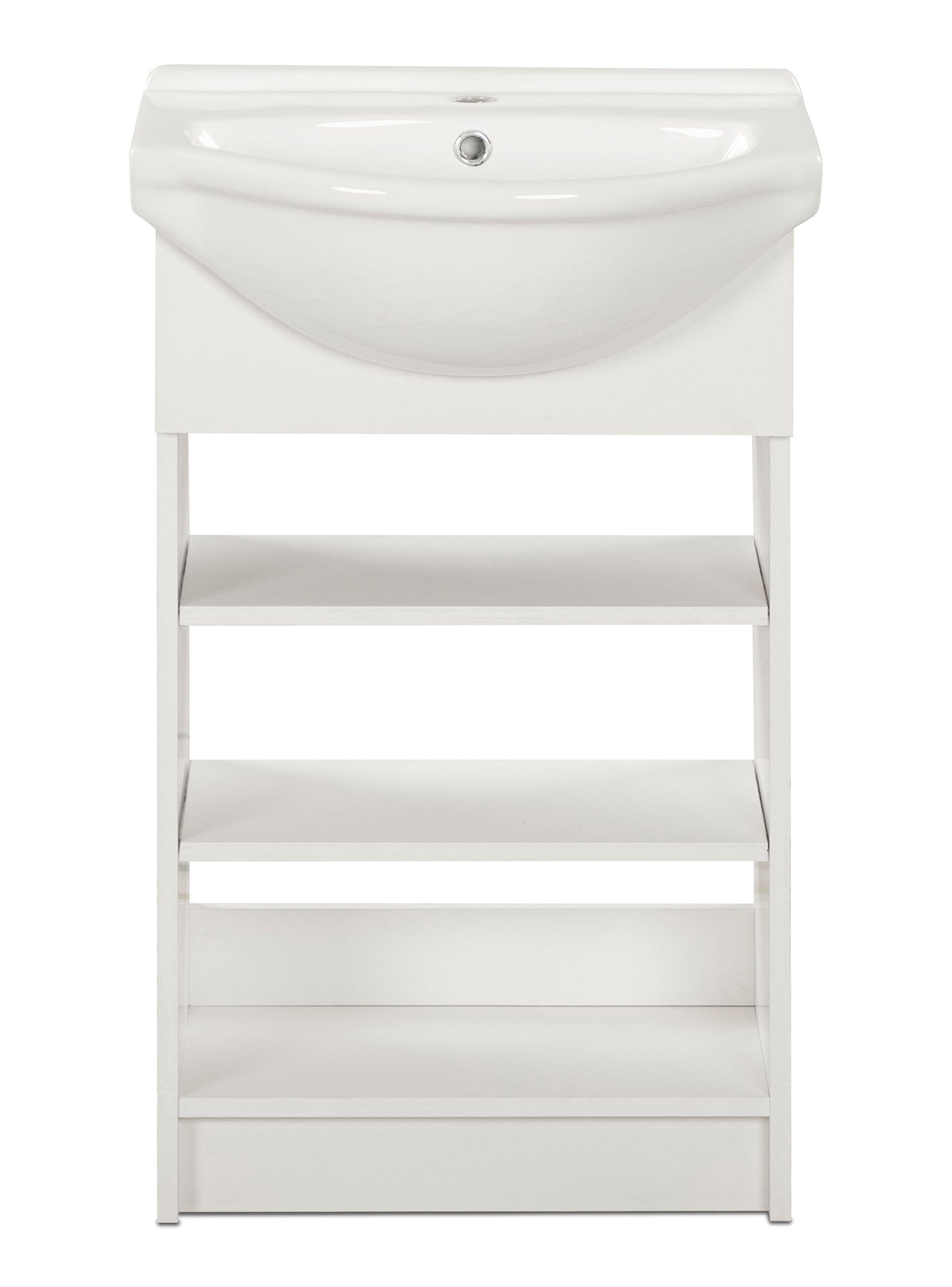 Vanitorio 50 cm Cannes 2 Repisas Blanco-2