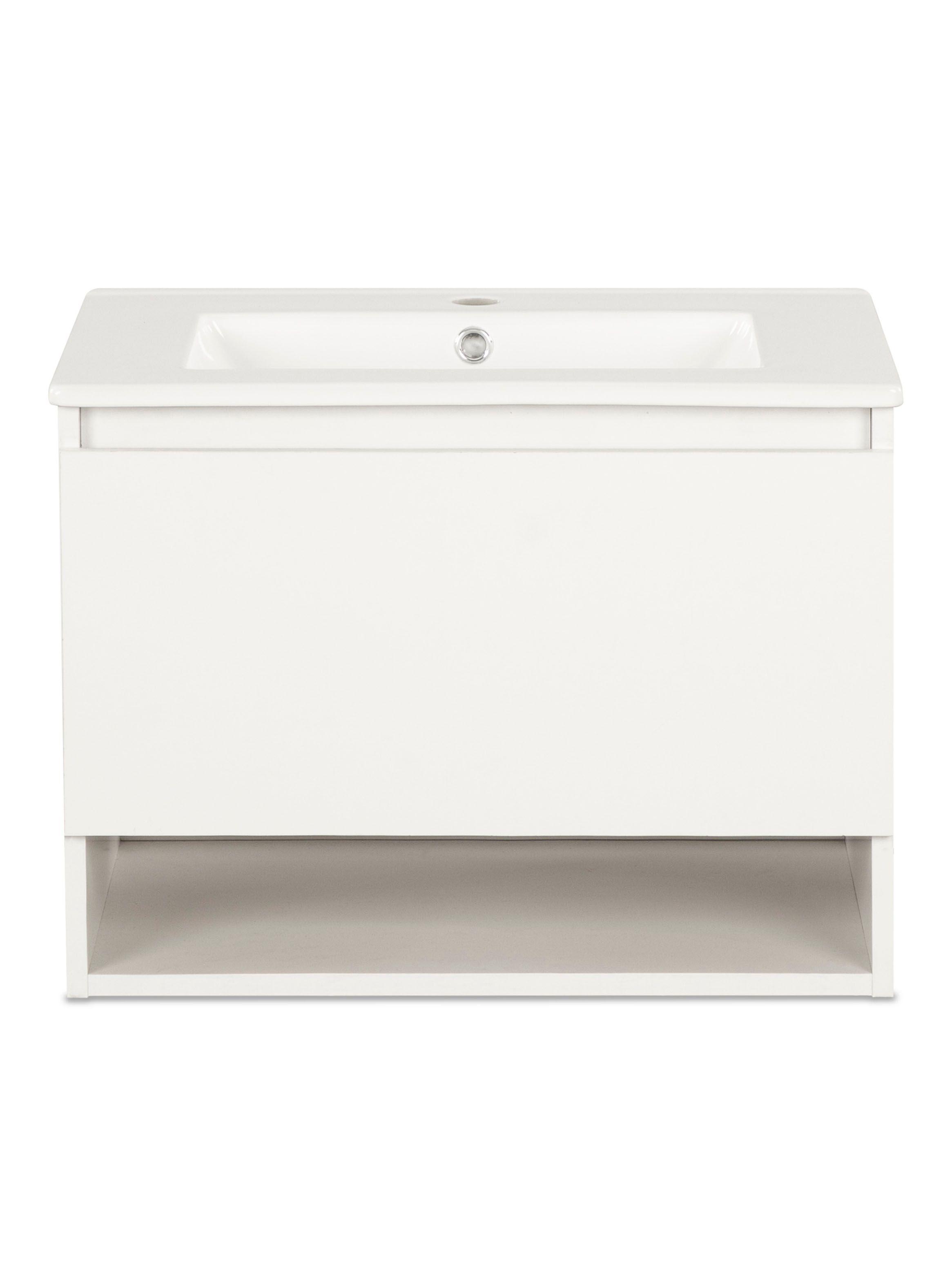 Vanitorio Aéreo Mónaco 60 cm 1 Cajón Blanco-2