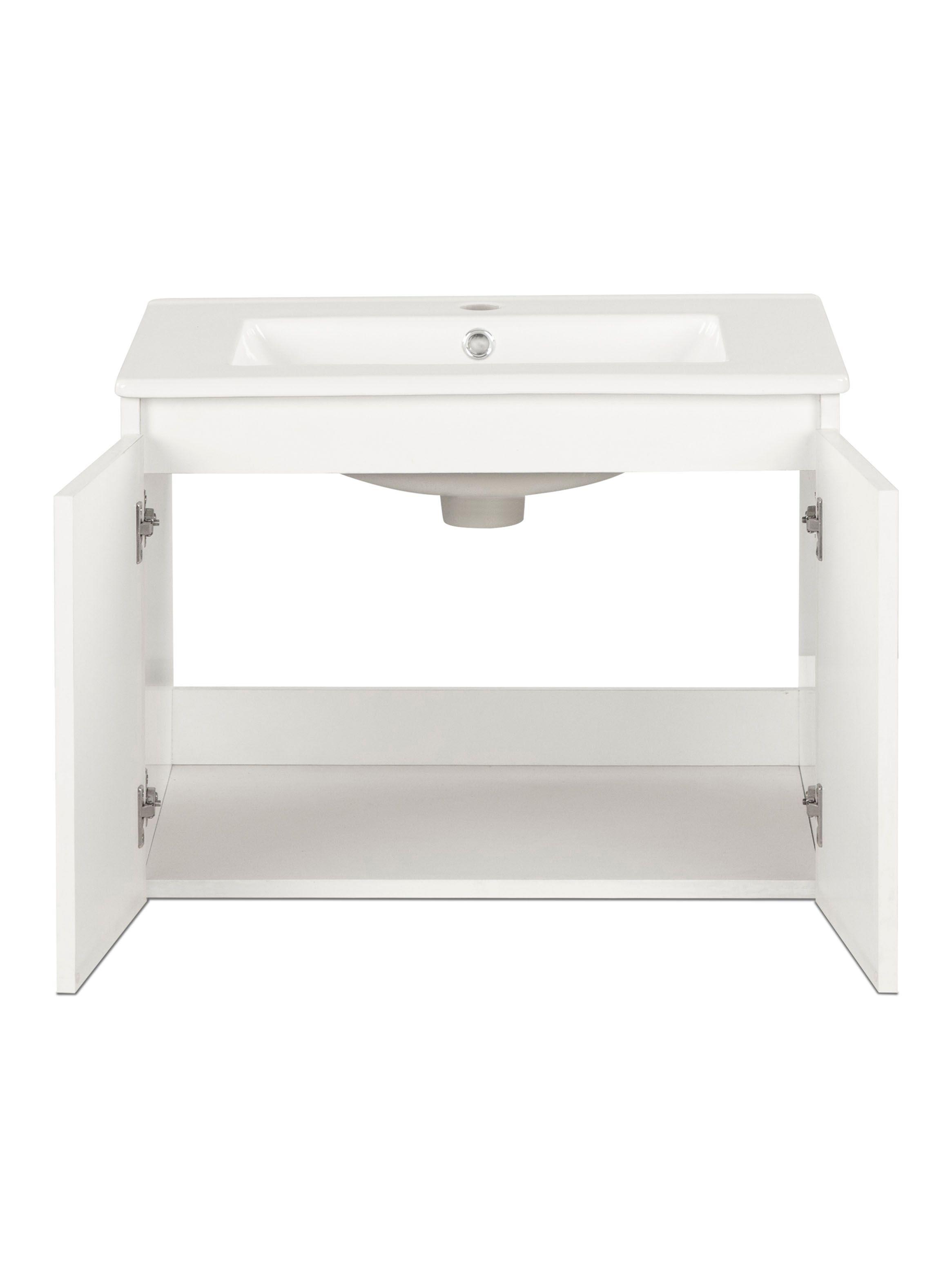 Vanitorio Aéreo Mónaco 60 cm 2 Puertas Blanco-3