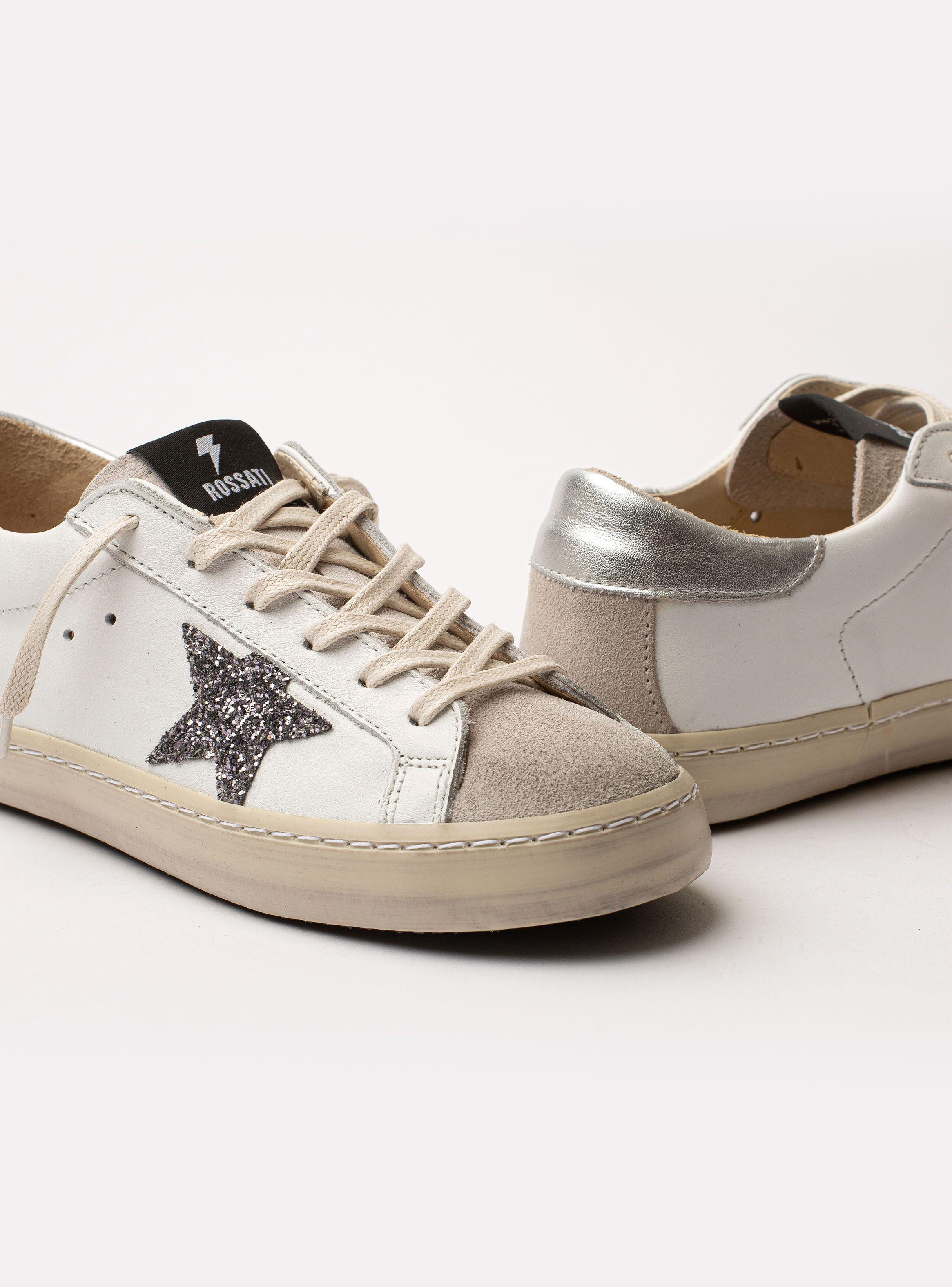 Zapatilla Urbana Estrella Glitter Star Cuero Mujer-3