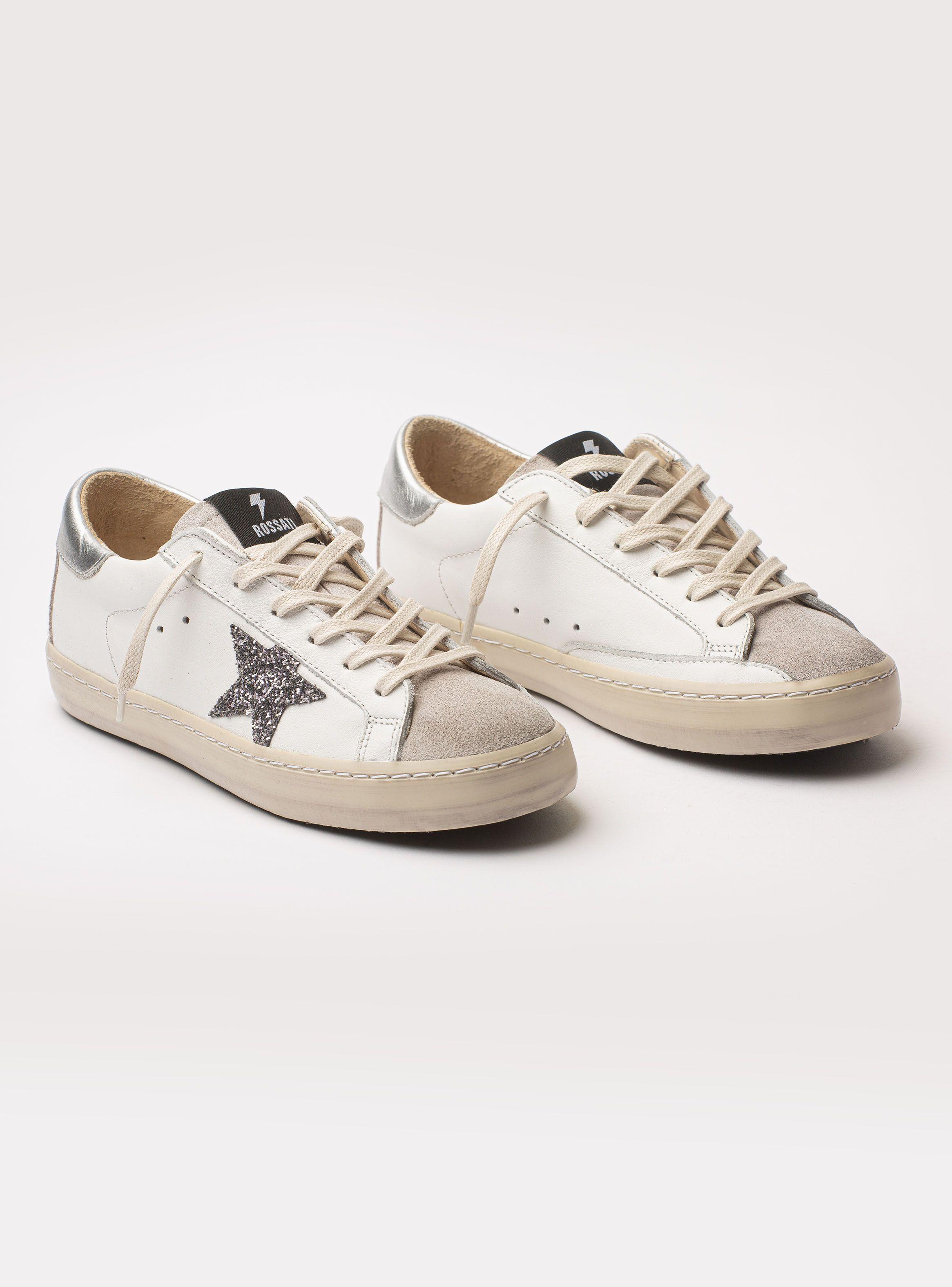 Zapatilla Urbana Estrella Glitter Star Cuero Mujer-2