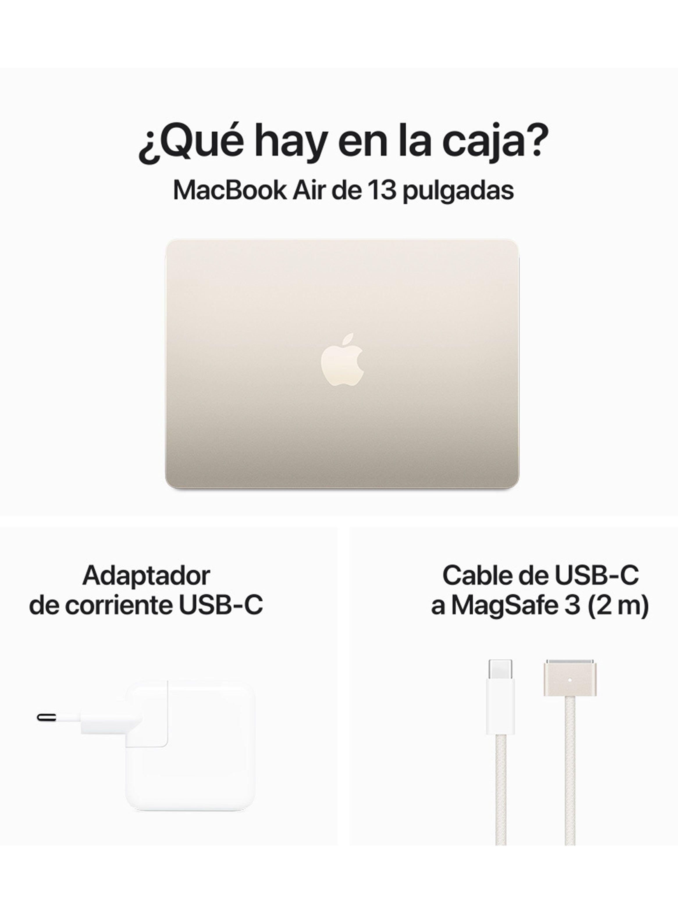 Apple MacBook Air Chip M3 16GB RAM 256GB SSD 13" Color Blanco Estelar-3