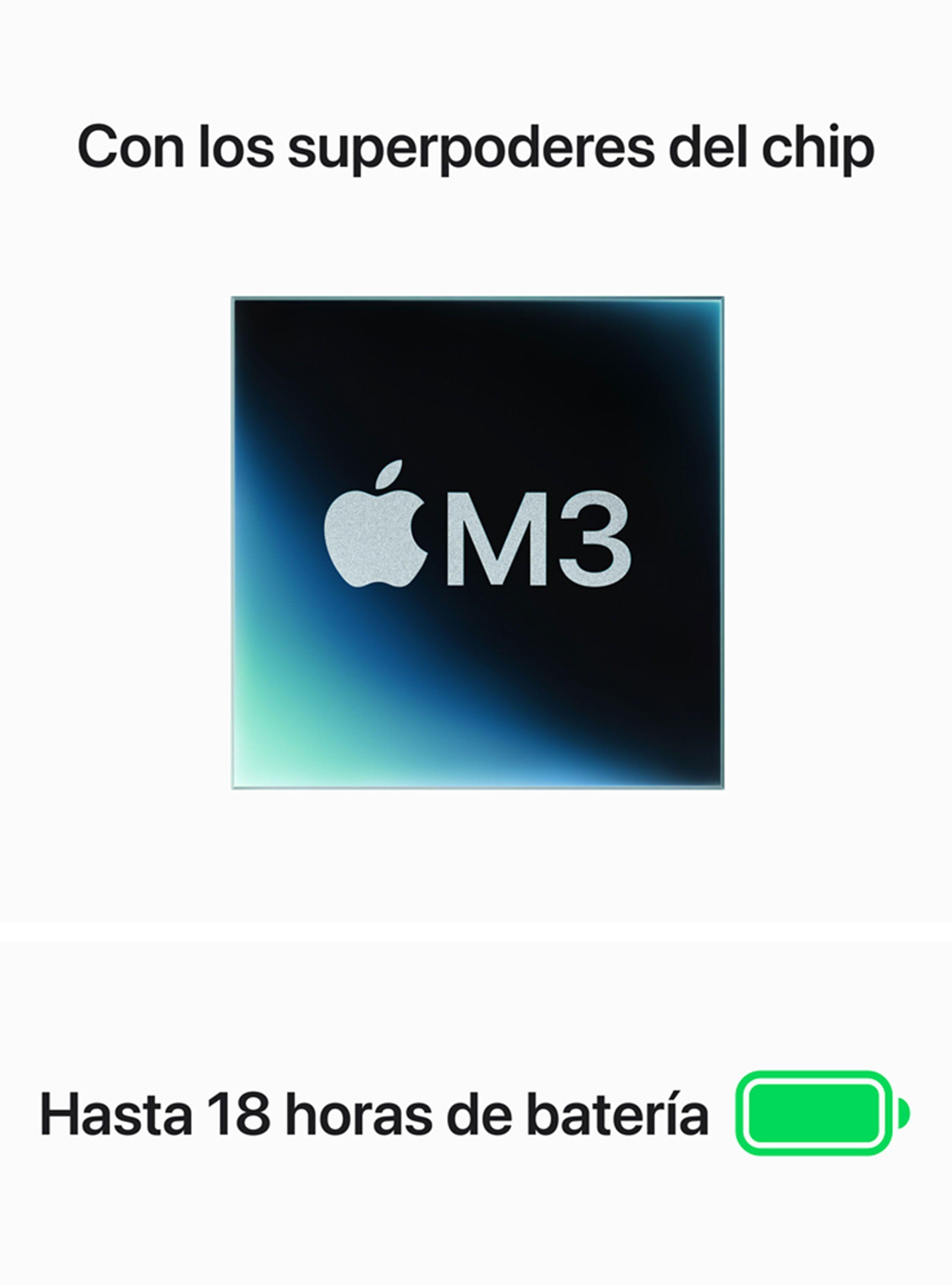 Apple MacBook Air Chip M3 CPU de 8 Núcleos GPU 10 Núcleos 16GB RAM 256GB SSD 15" Medianoche-6