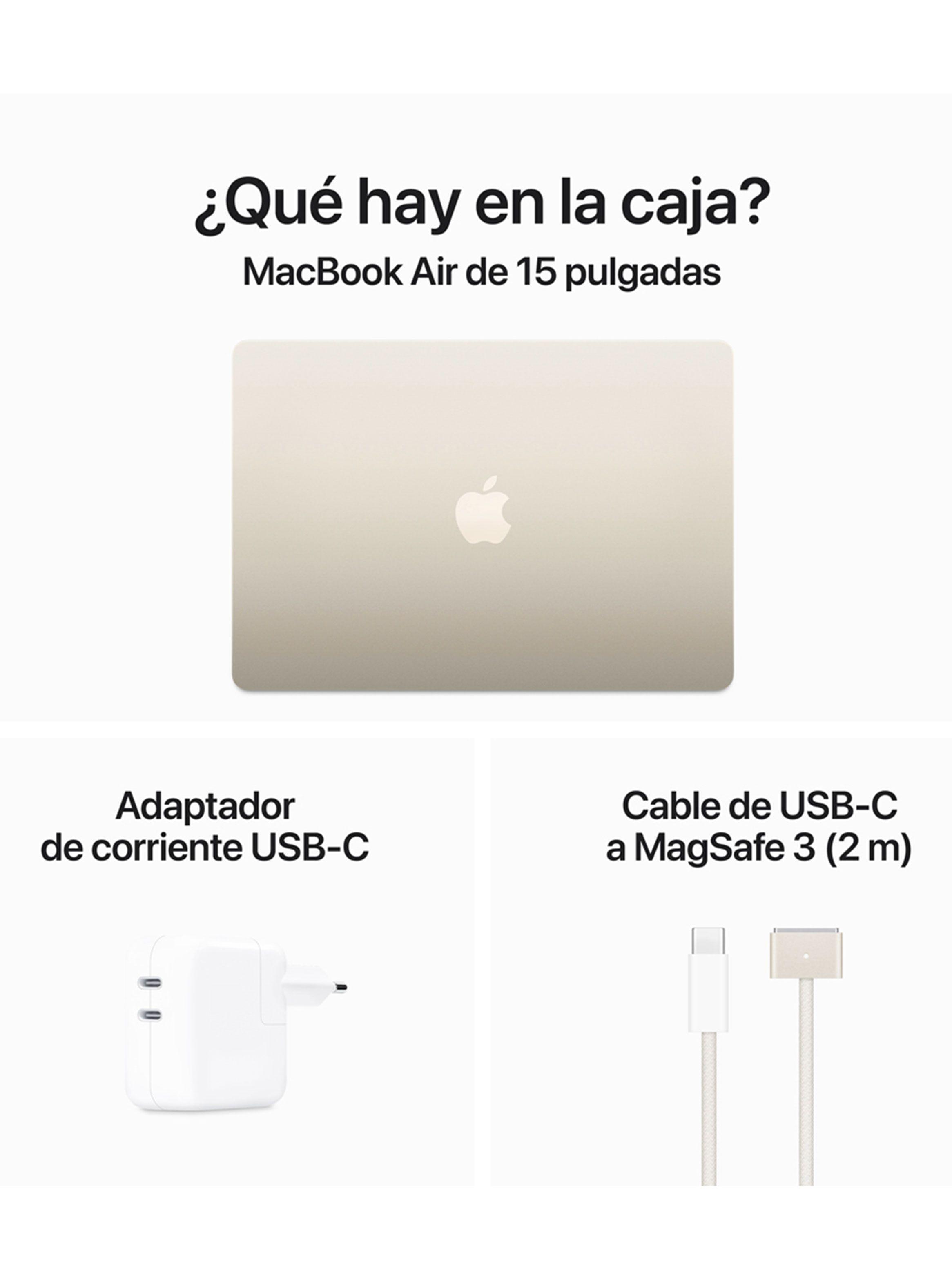 Apple MacBook Air Chip M3 16GB RAM 256GB SSD 15" Color Blanco Estelar-3