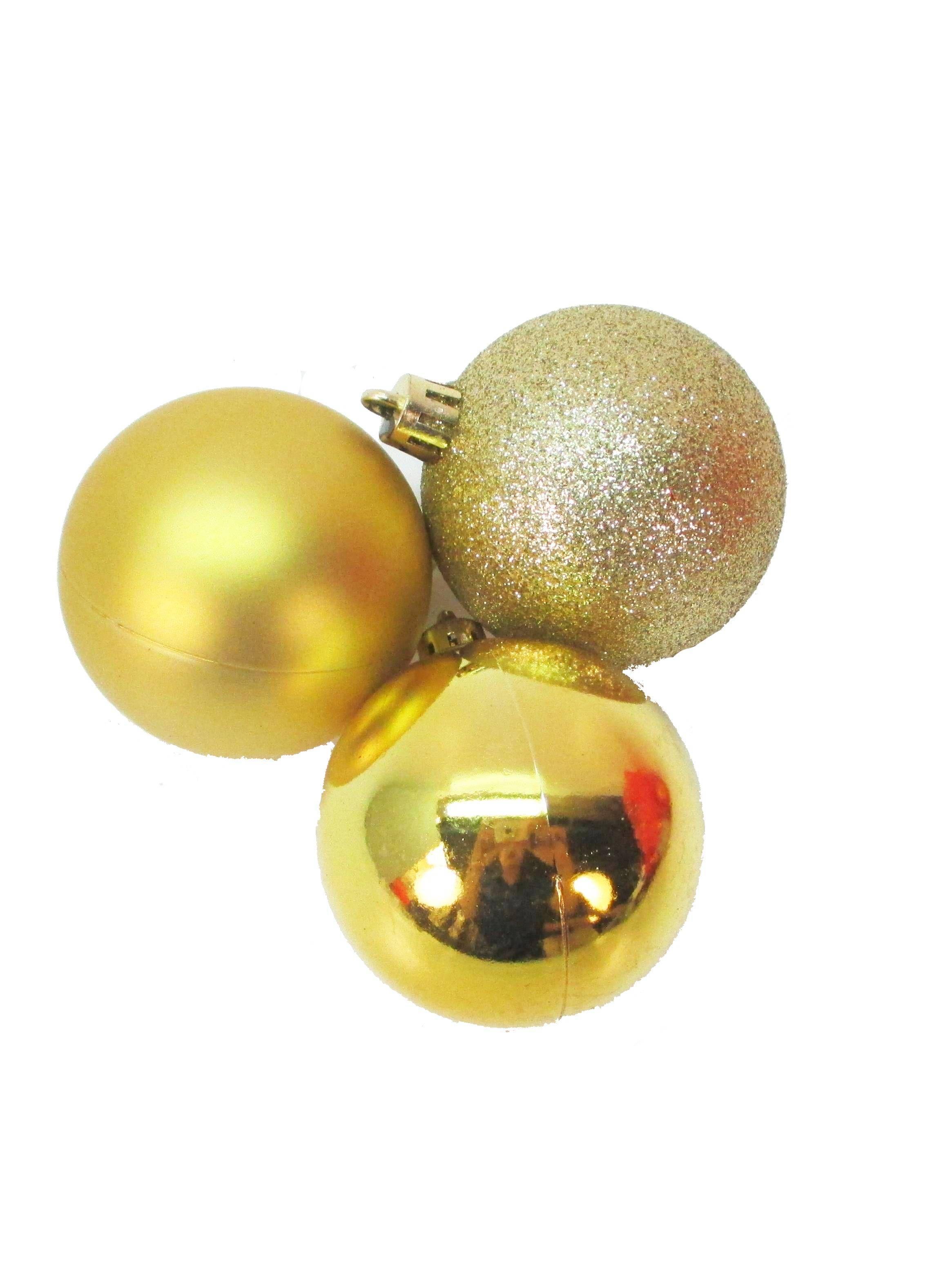 Set 9 Esferas Navidad Doradas 8 cm-1
