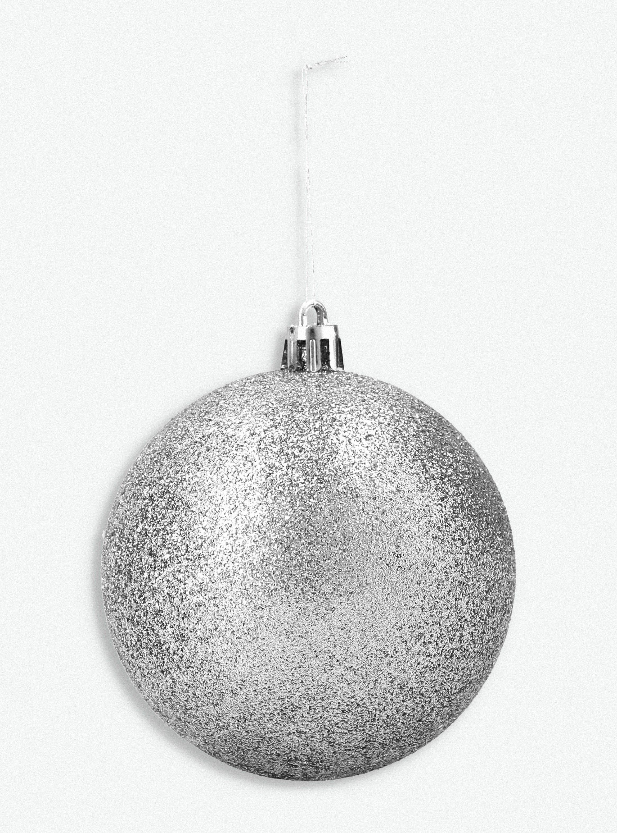 Set 9 Esferas Navidad Plateadas 8 cm-3