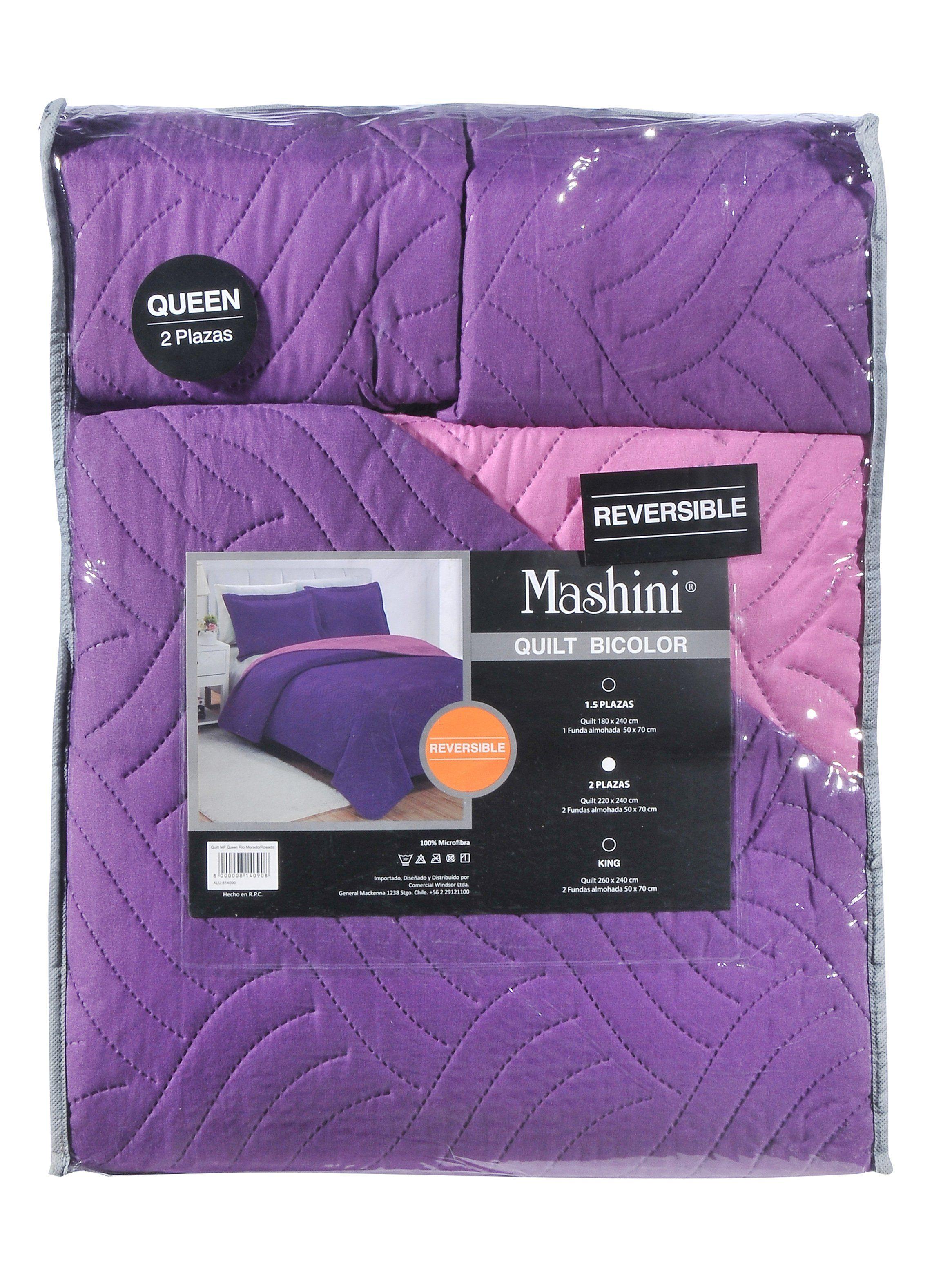 Quilt 1.5 Plazas Mashini Morado-Rosado-2