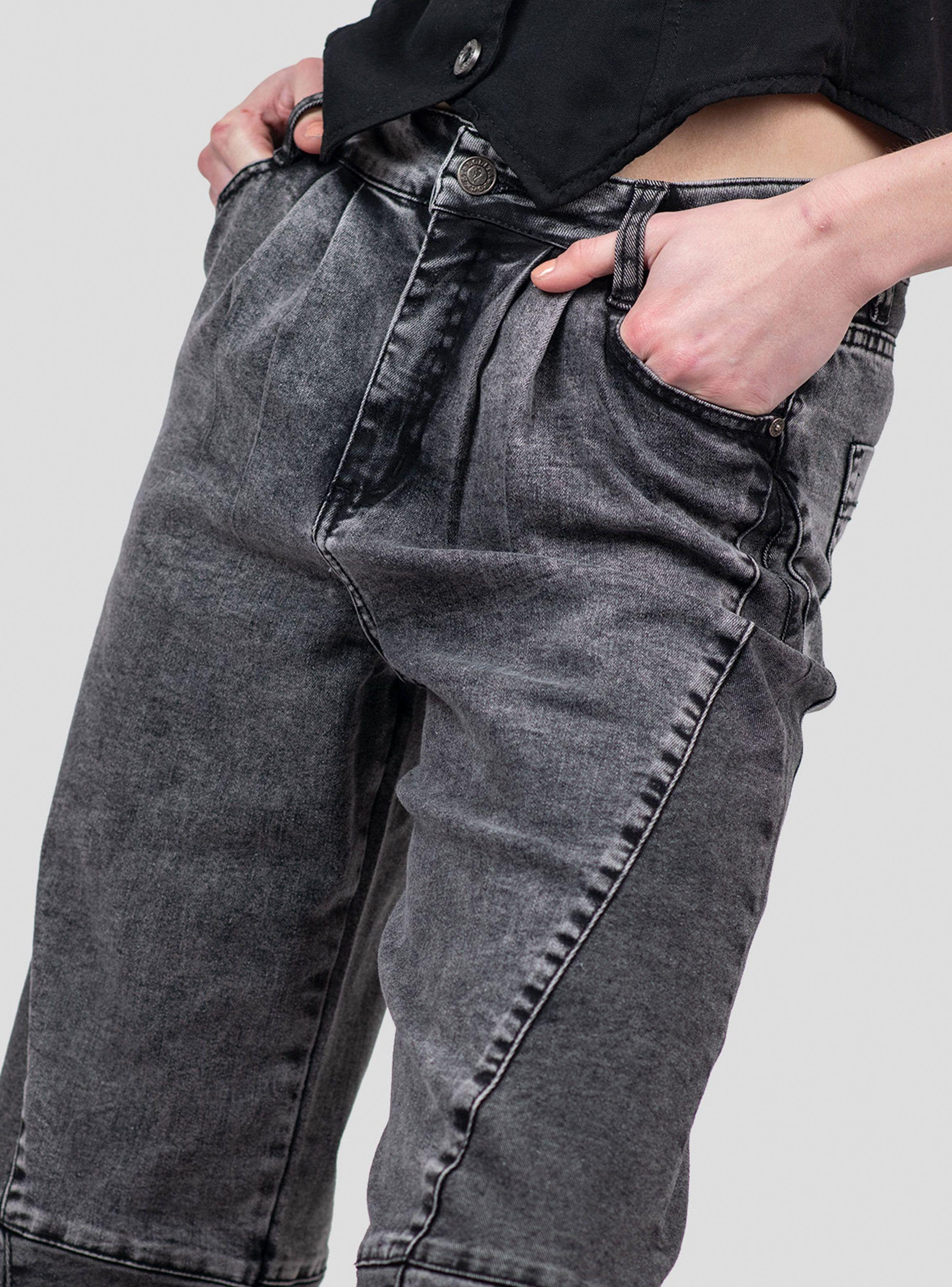 Jeans Gravillado Tiro Alto tipo Baggy-2