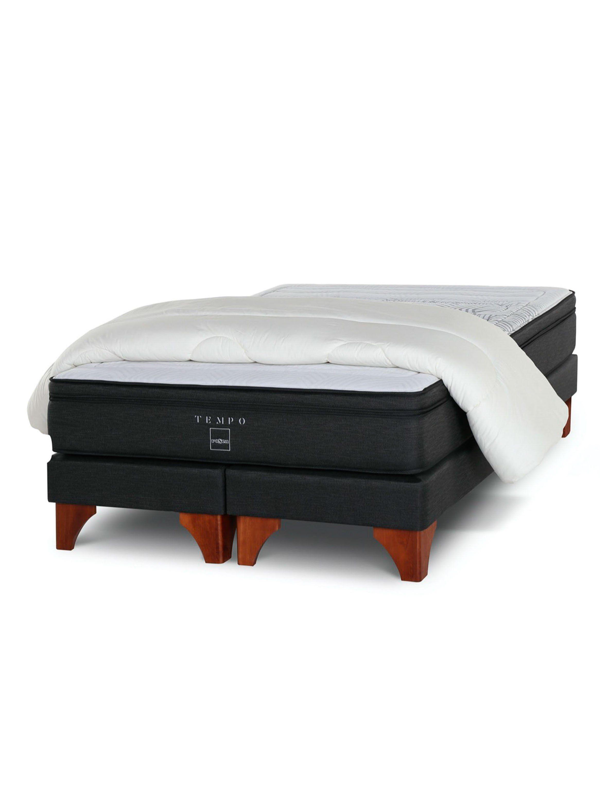 Cama Europea Tempo 2 Plazas Base Dividida + Plúmon-0
