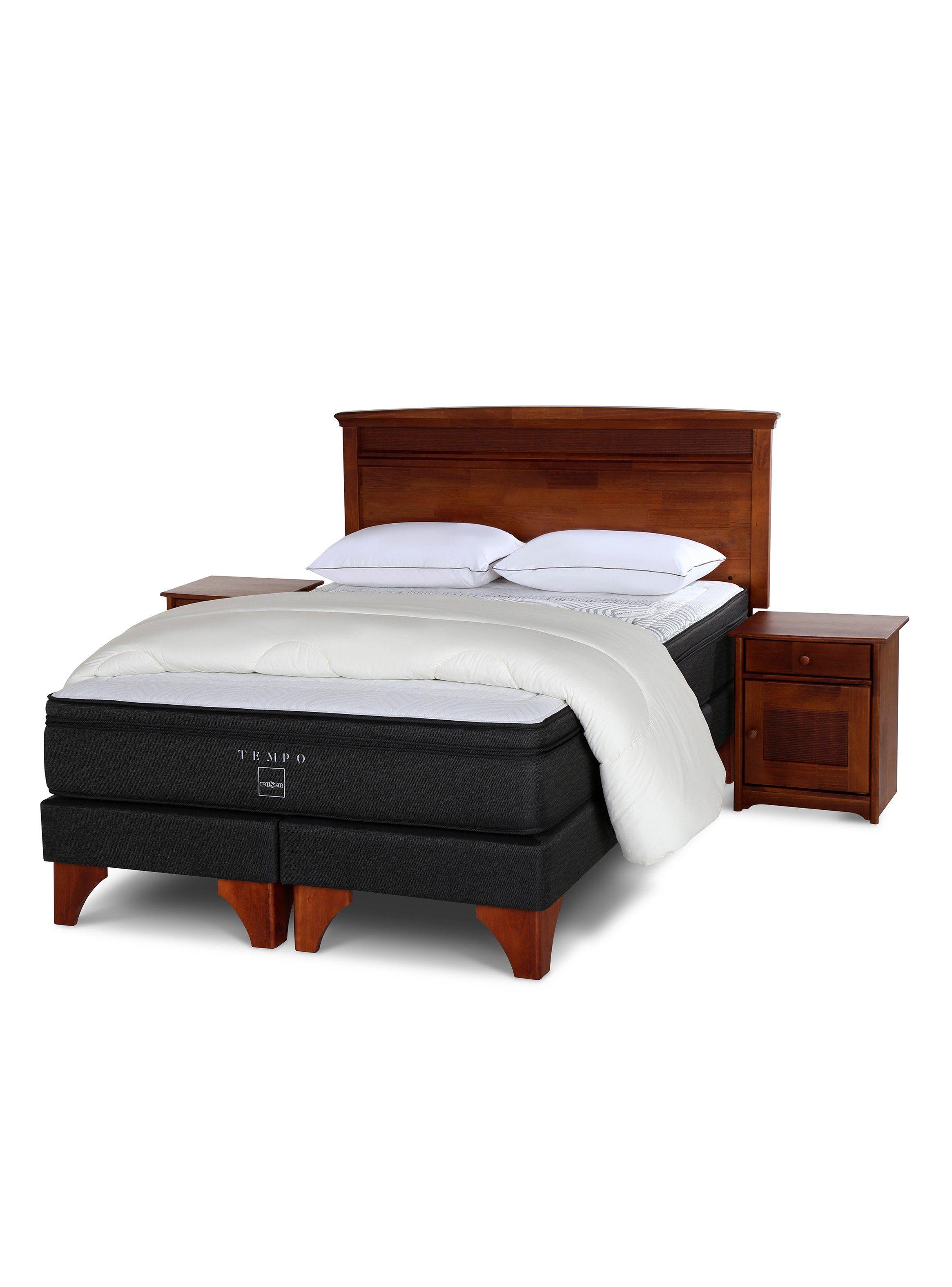 Set Cama Europea Tempo 2 Plazas Base Dividida + Set Muebles Veneto + Set Textil-0