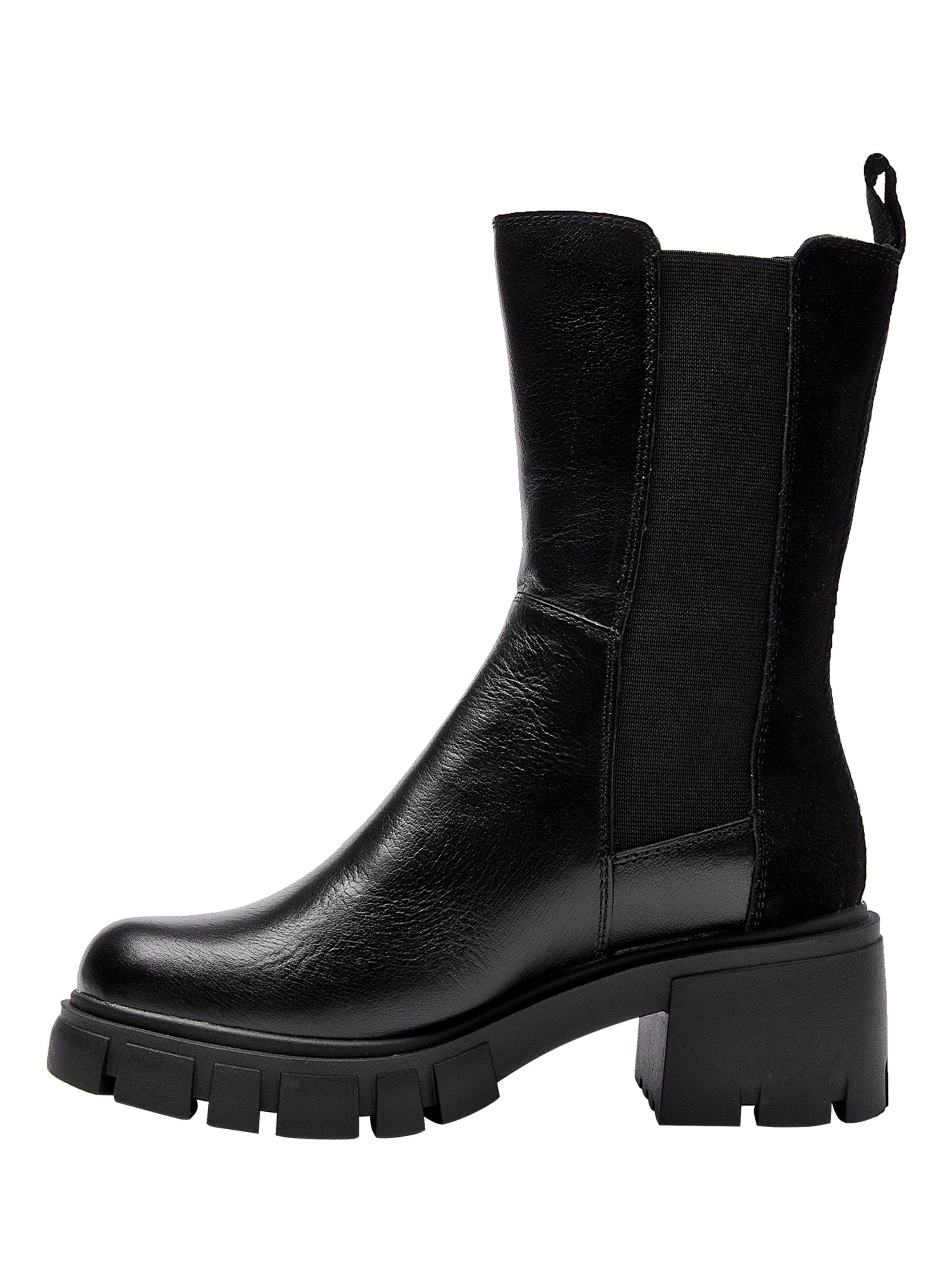 Bota Cuero Taco Cuadrado CH028 Mujer-2