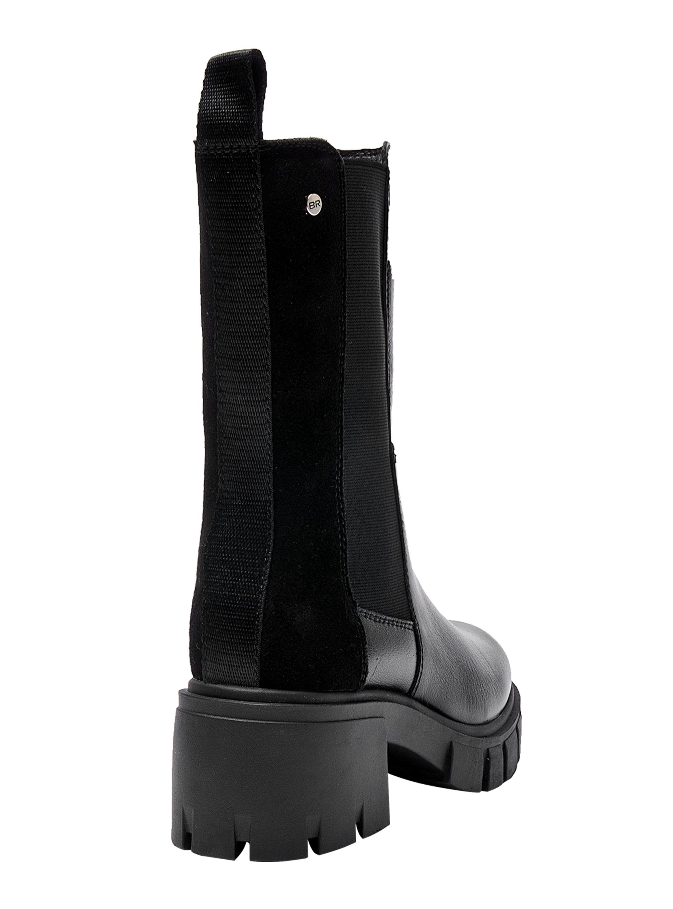 Bota Cuero Taco Cuadrado CH028 Mujer-4