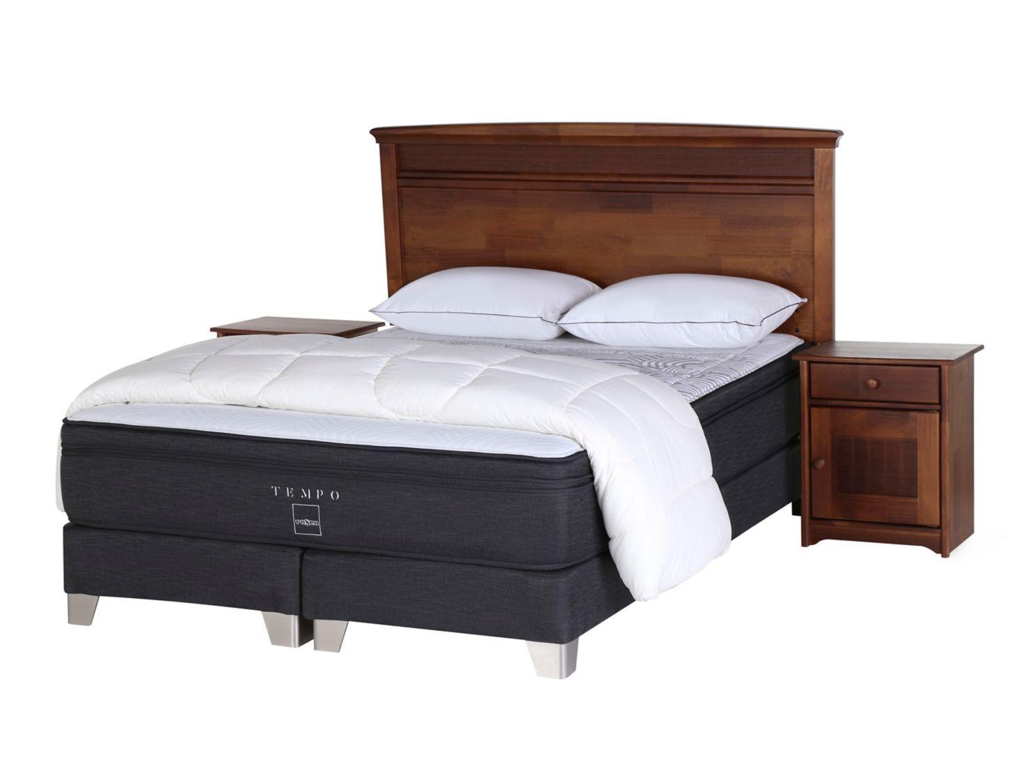 Set Box Spring Tempo 2 Plazas Base Dividida + Set Muebles Veneto + Set Textil-0