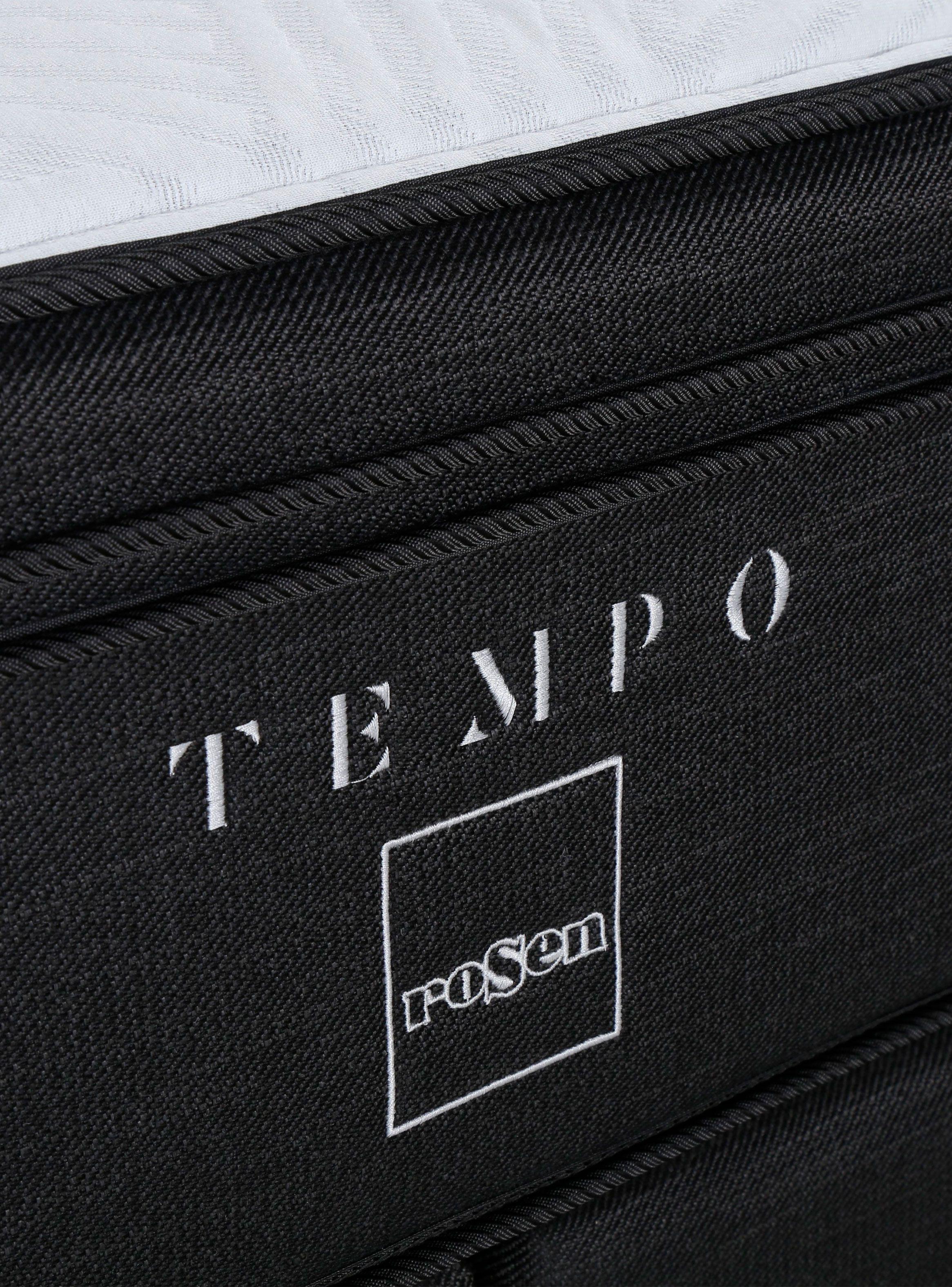 Set Cama Europea Tempo 2 Plazas Base Dividida + Set Muebles Issey Negro + Almohadas-5