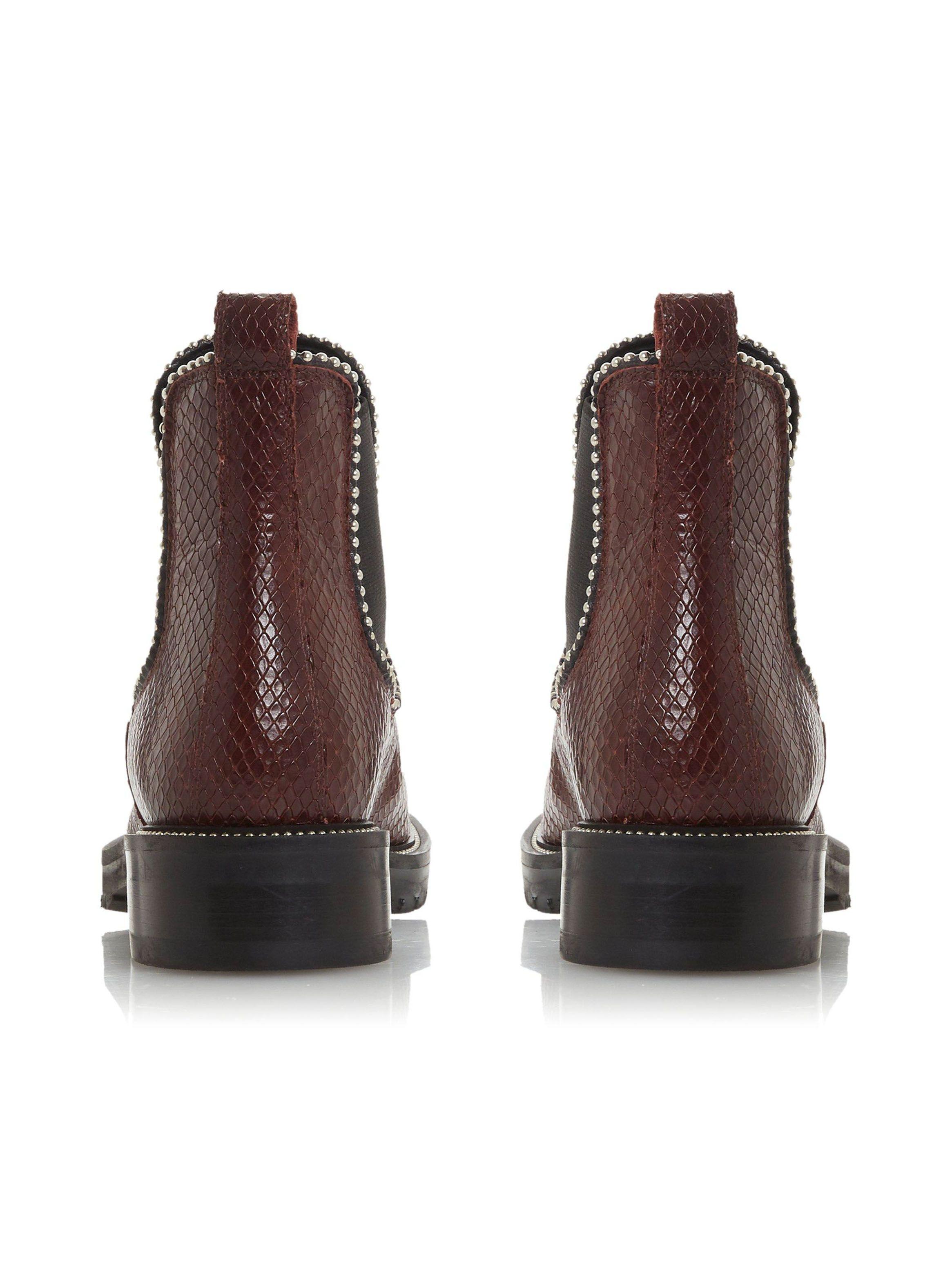 Botín Dune Prestige Burgundy Mujer-5